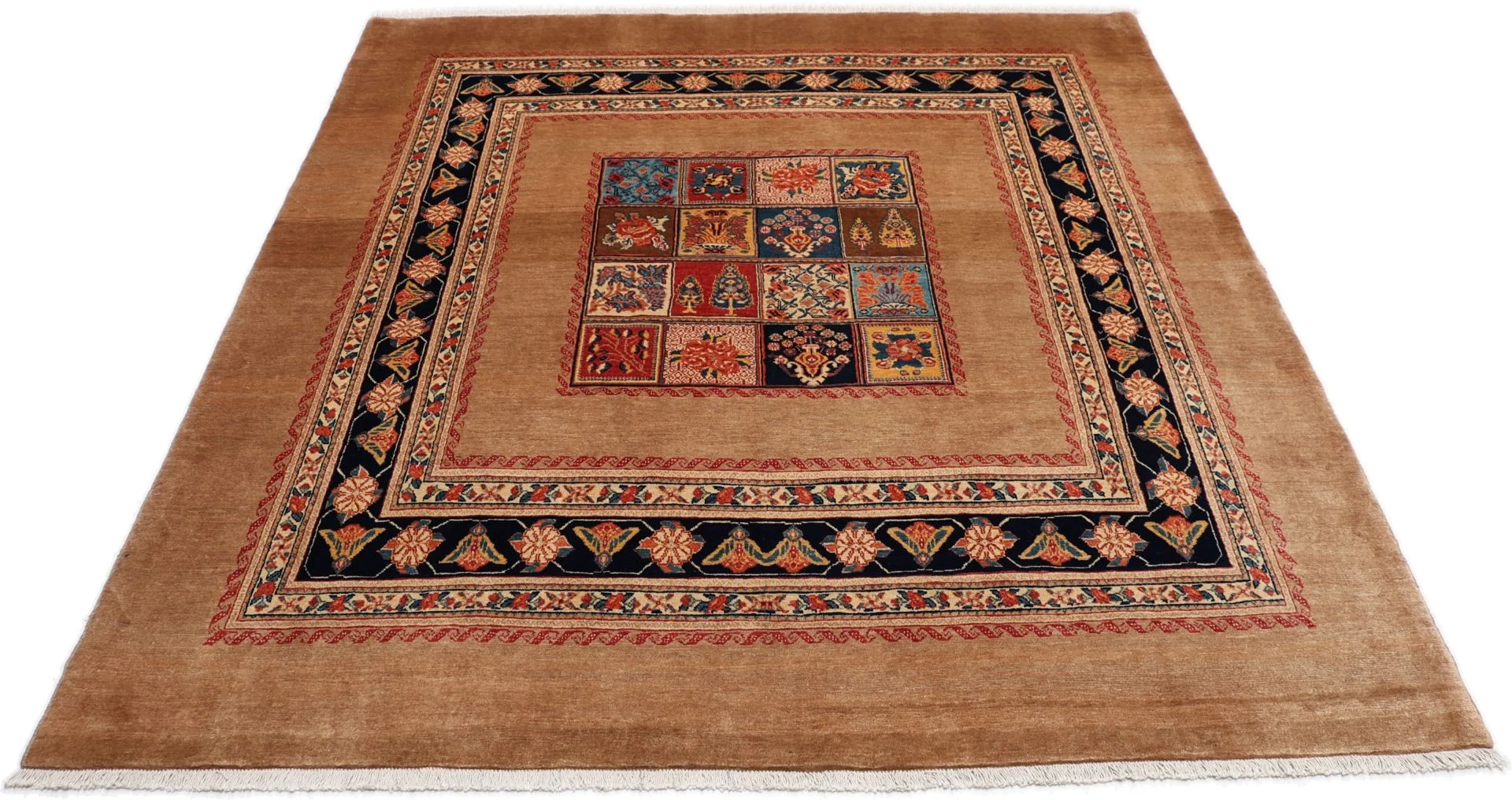 Hand-Knotted Sarouk Persian Rug, 198 × 209 cm, Wool - Image 8