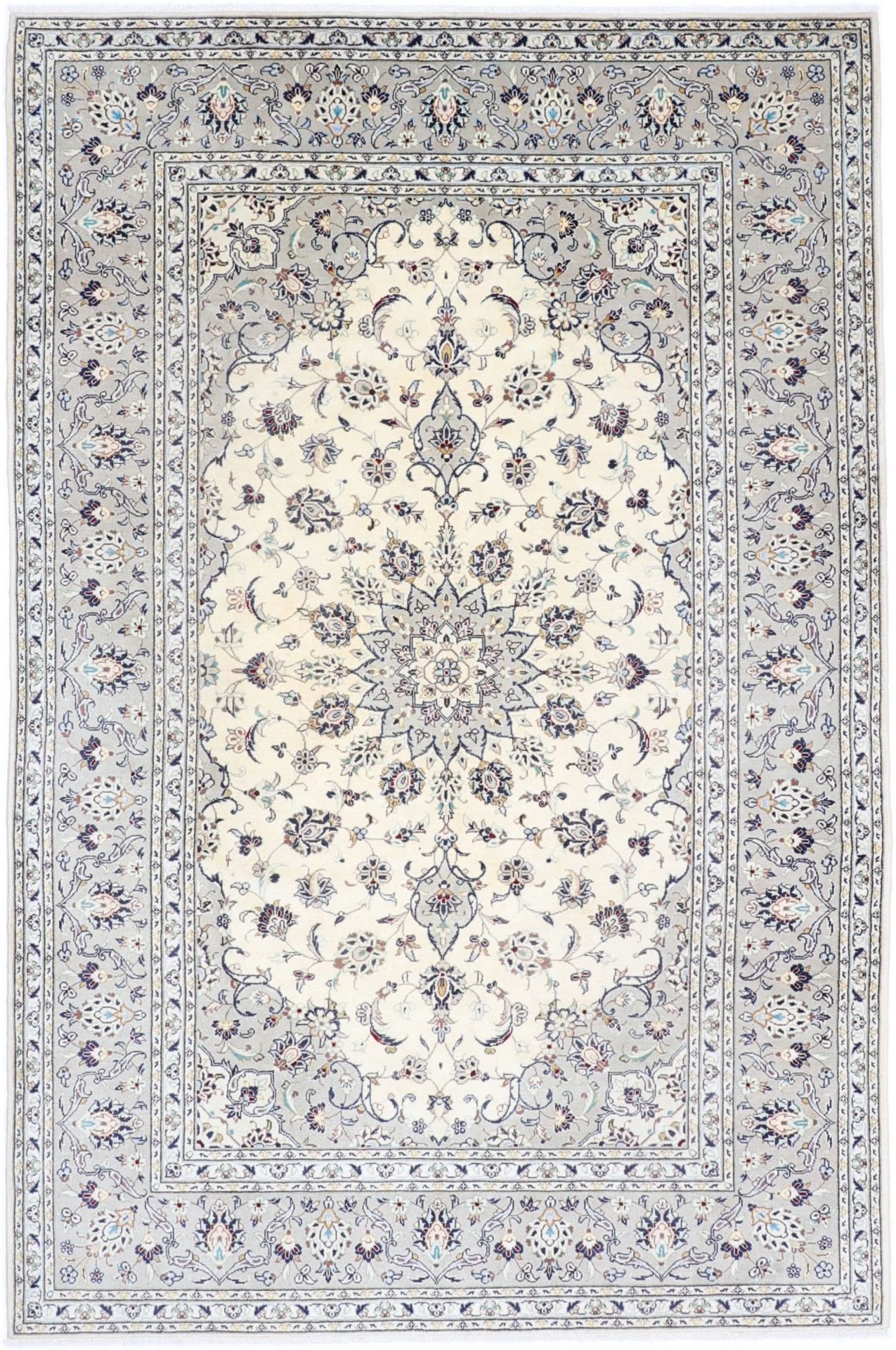 Wool Kashan Persian Rug 198 × 300 cm, hand-knotted