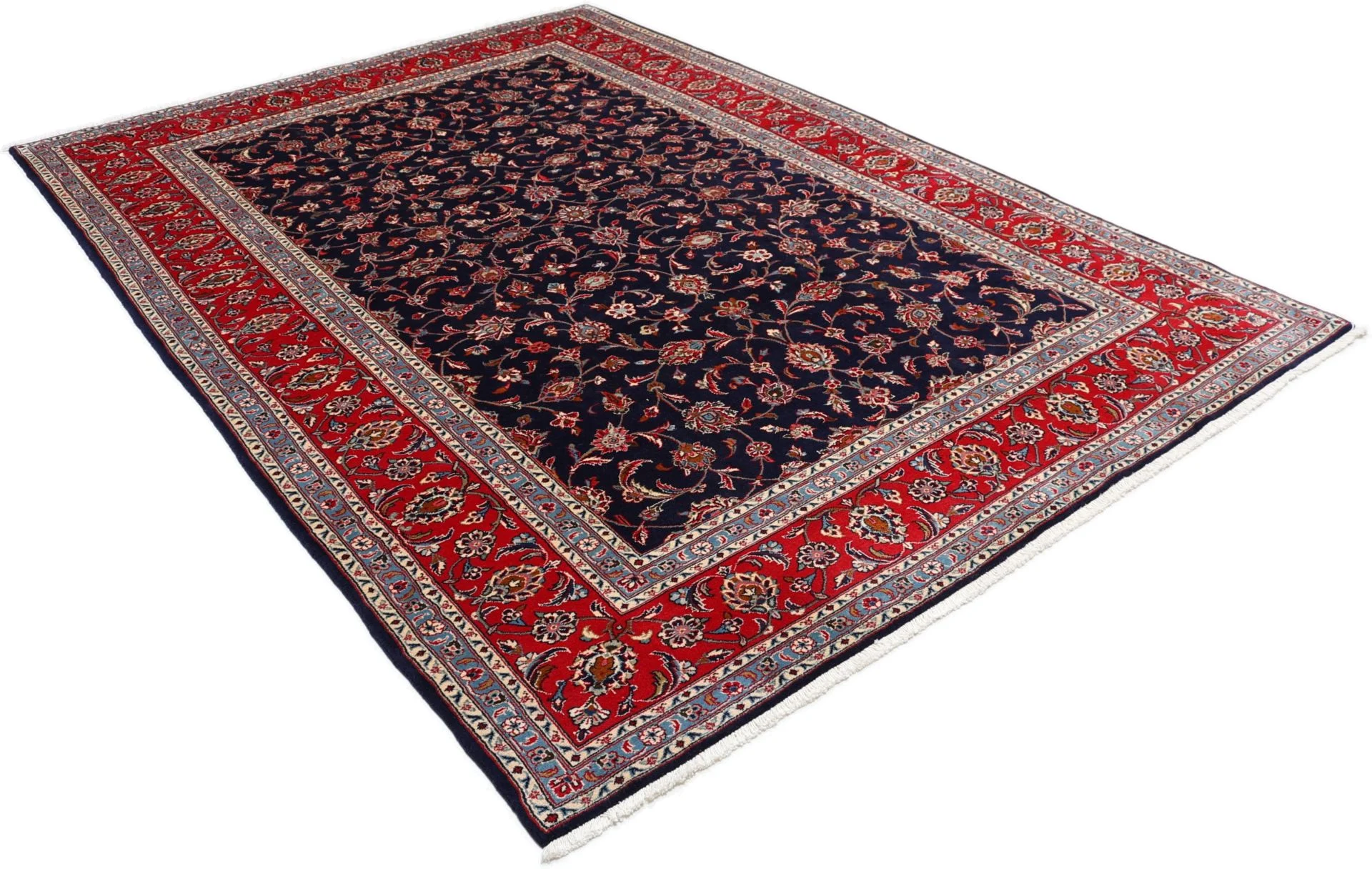 Hand-Knotted Kashan Persian Rug, 200 × 287 cm, Wool - Image 4