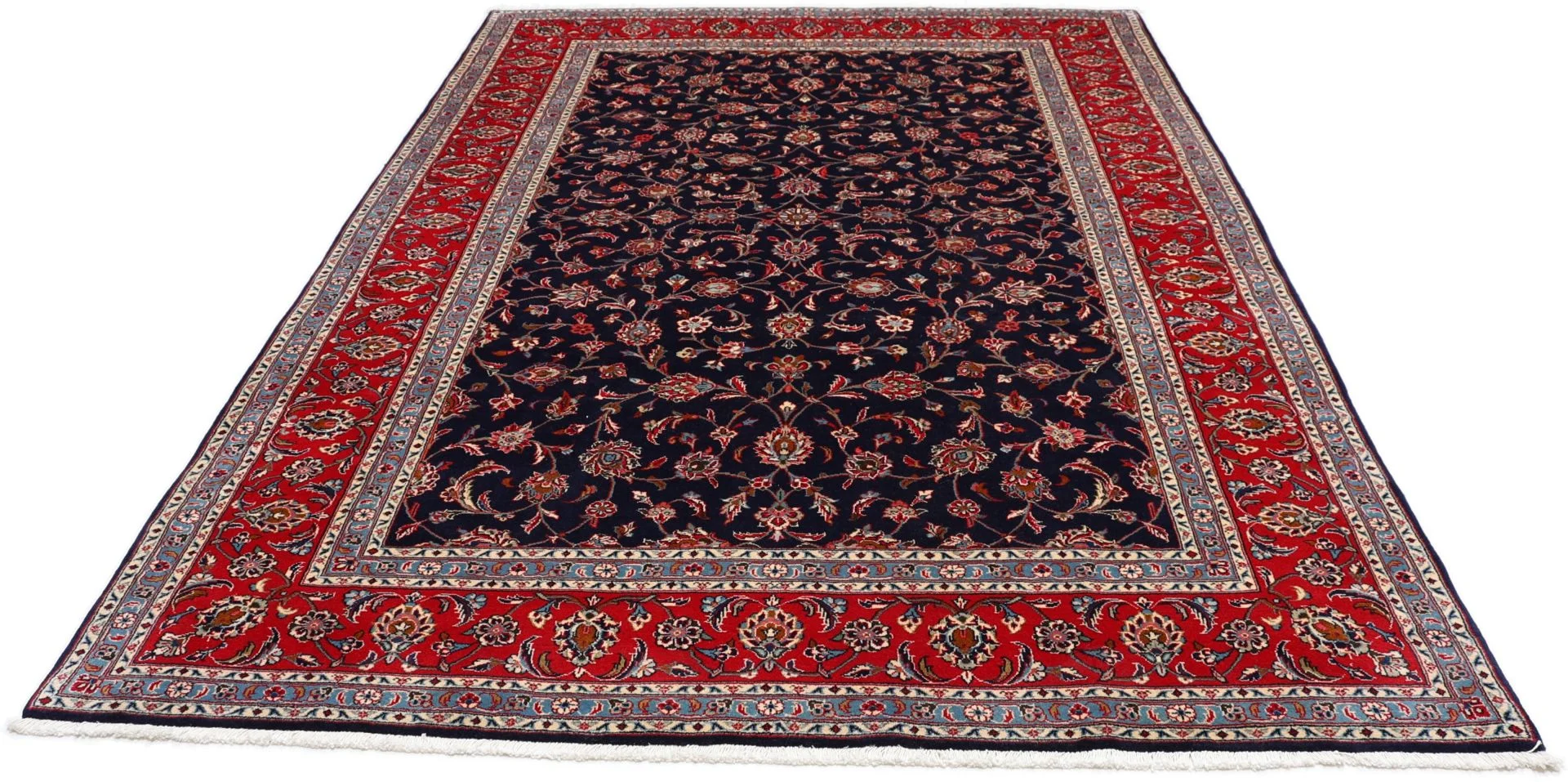 Hand-Knotted Kashan Persian Rug, 200 × 287 cm, Wool - Image 7