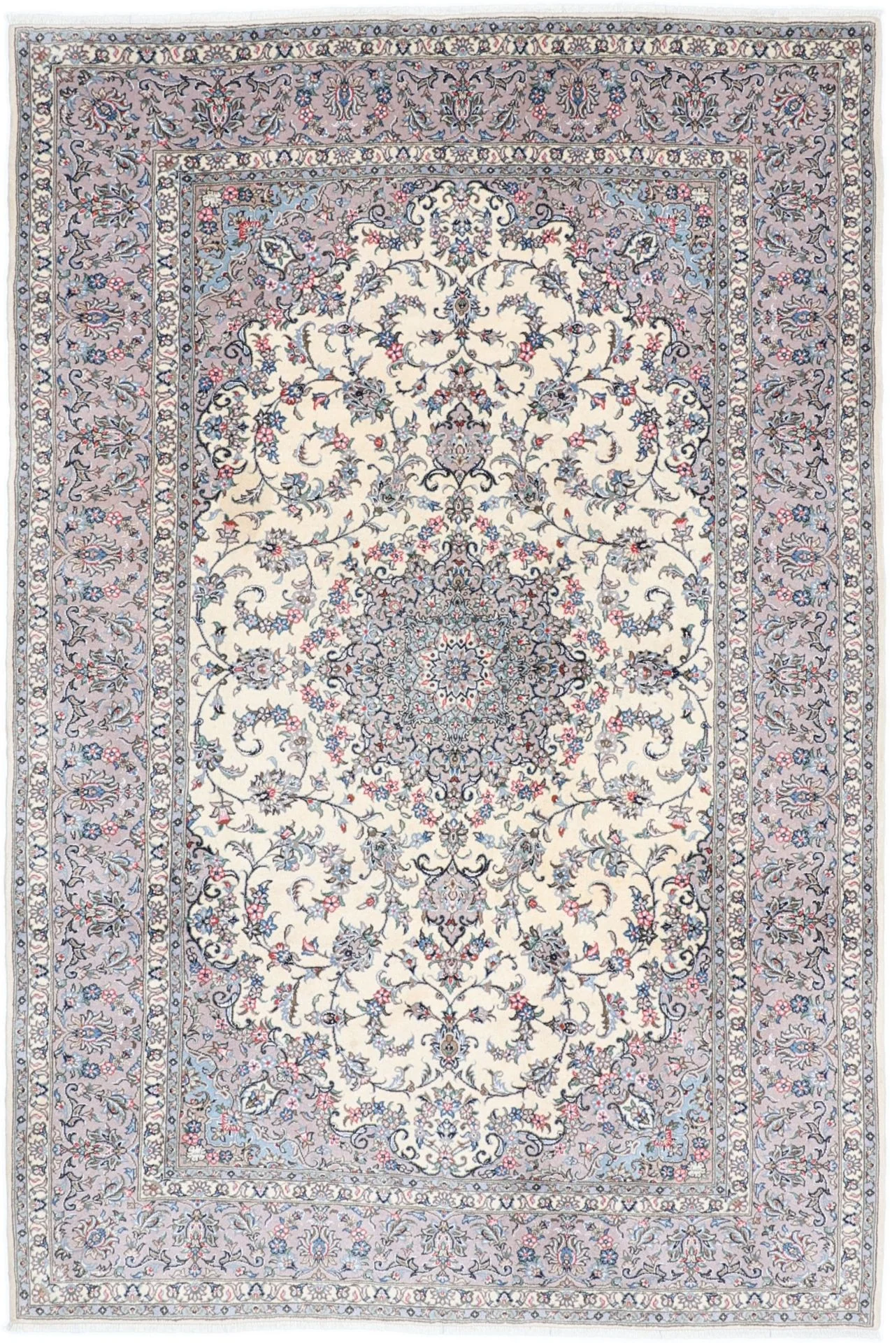Hand-Knotted Kashan Persian Rug, 198 × 297 cm, Wool