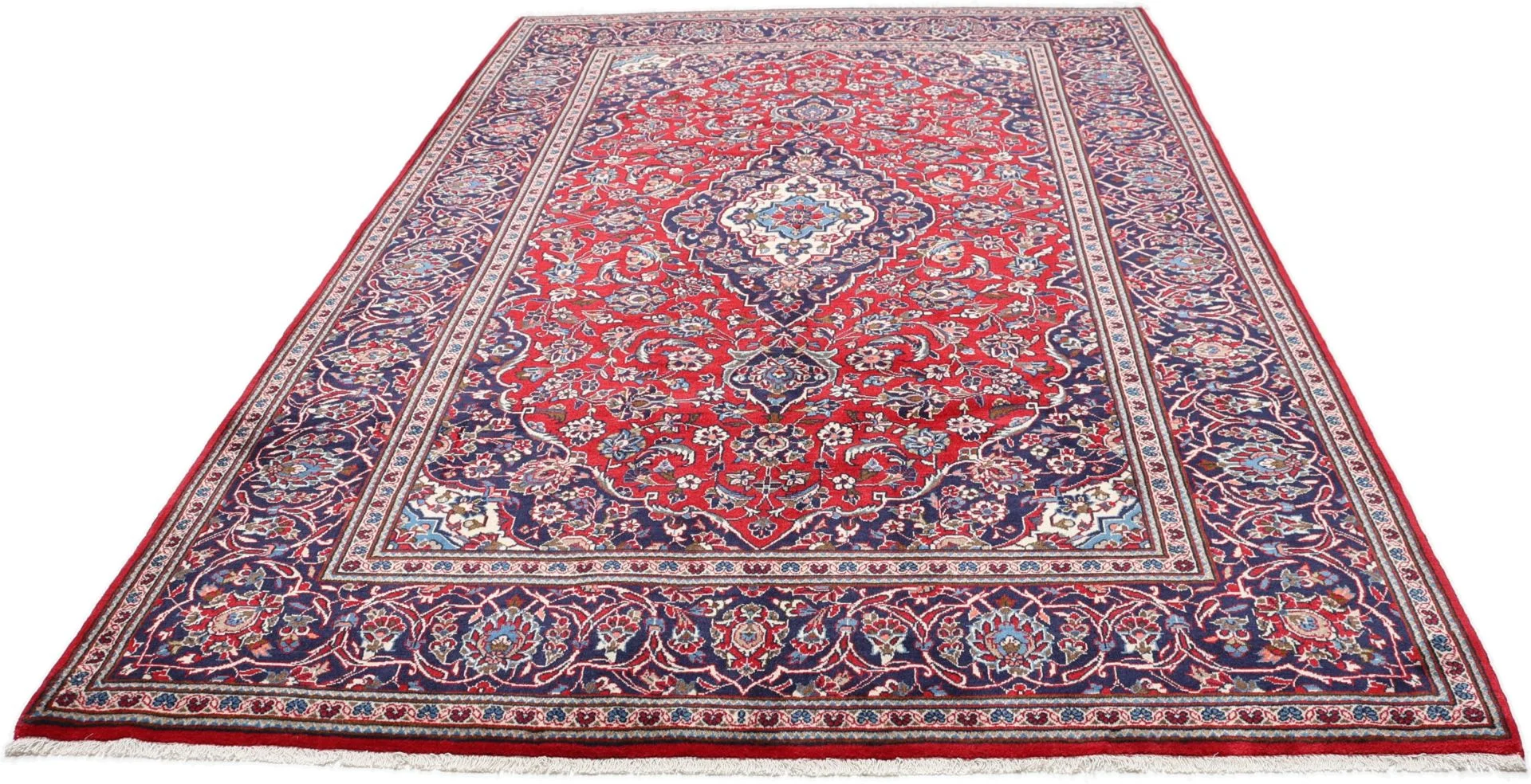 Alternative view of Kashan Persian Rug 195 × 304 cm in Wool, hand-knotted