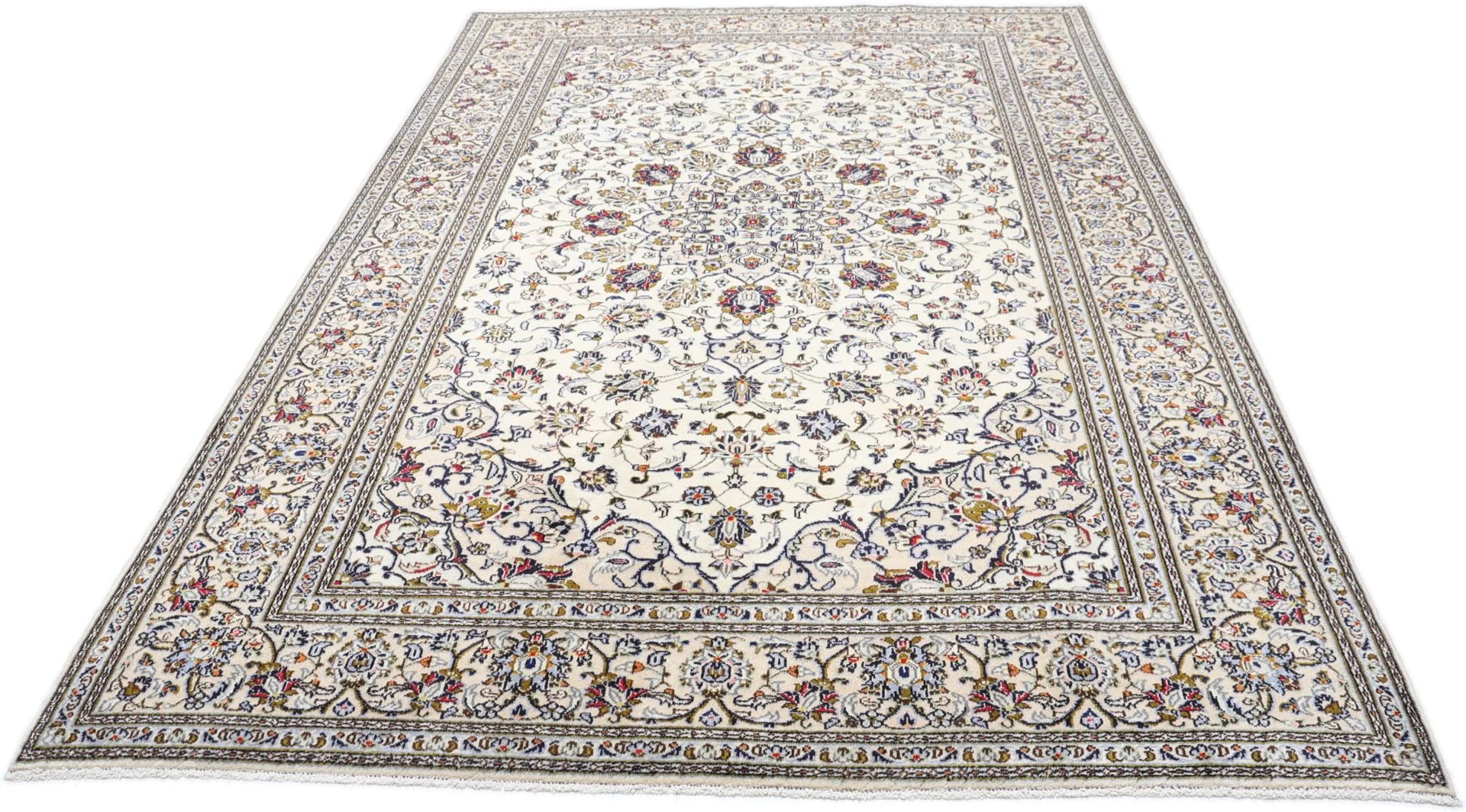 Alternative view of Kashan Persian Rug 198 × 297 cm in Wool, hand-knotted