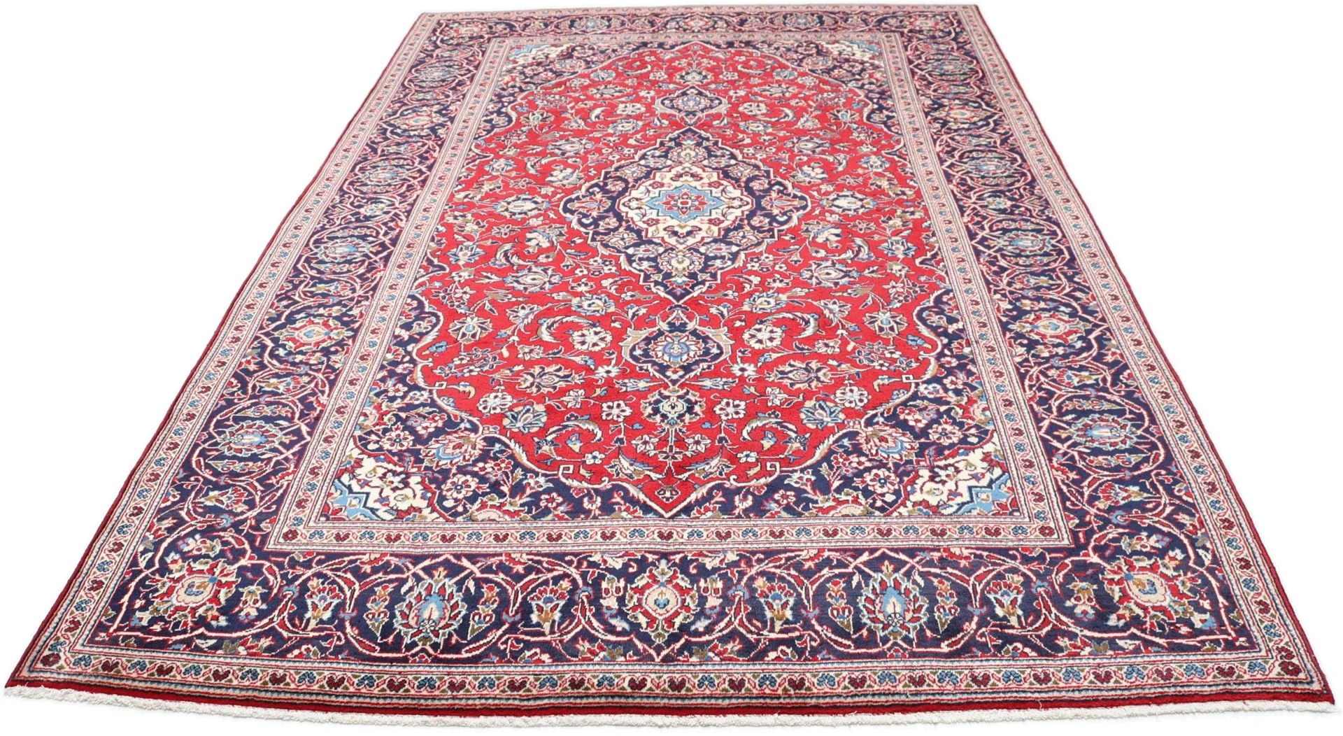 Alternative view of Wool Kashan Persian Rug 195 × 300 cm, hand-knotted