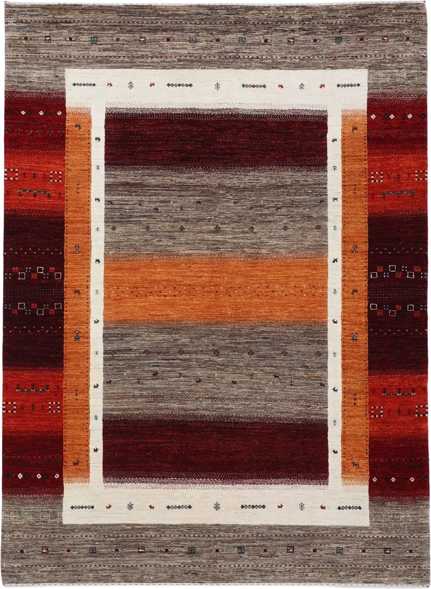 Wool Loribaft Indian Rug 182 × 248 cm, hand-knotted