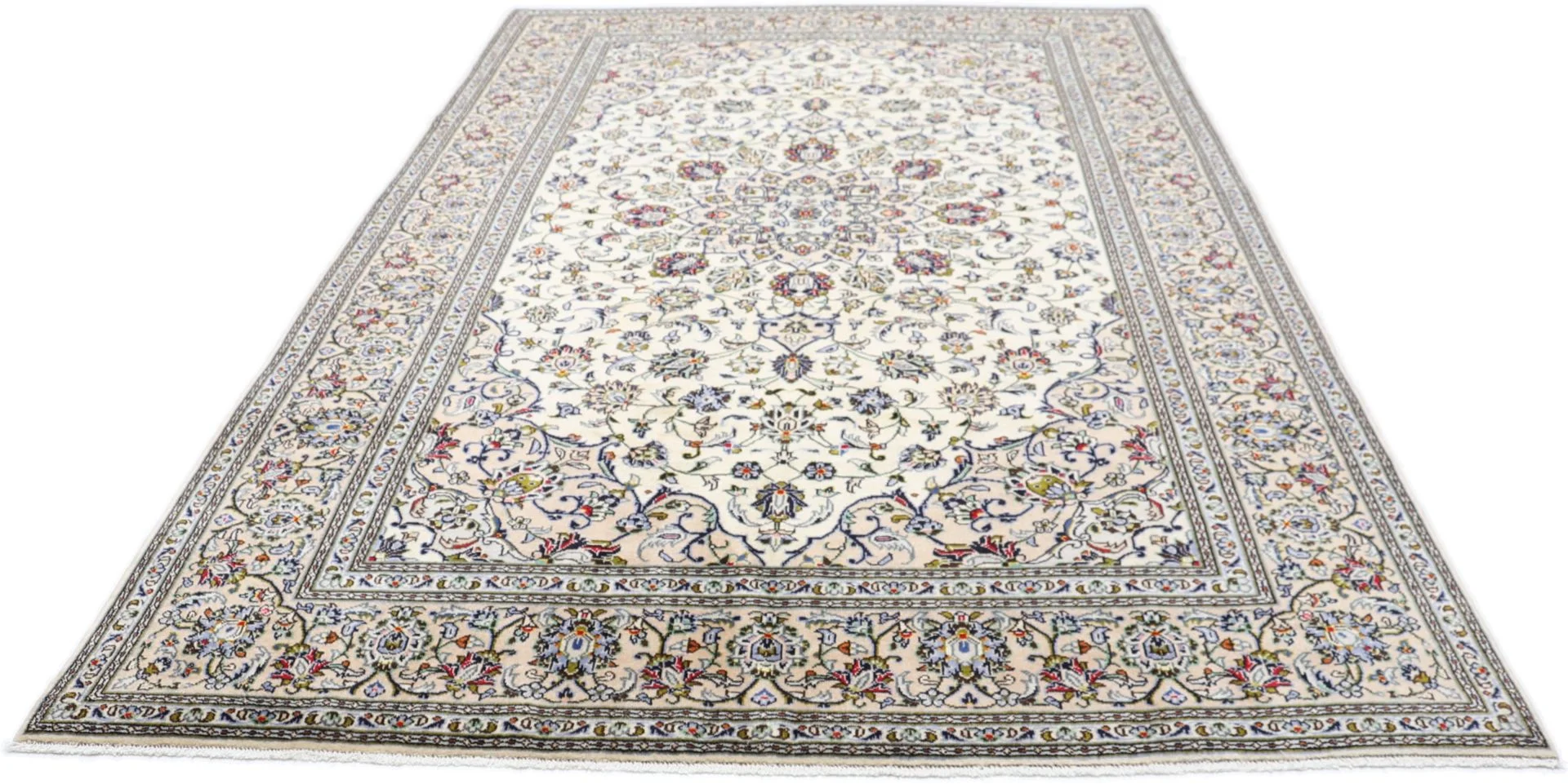 Alternative view of Hand-Knotted Kashan Persian Rug, 195 × 294 cm, Wool