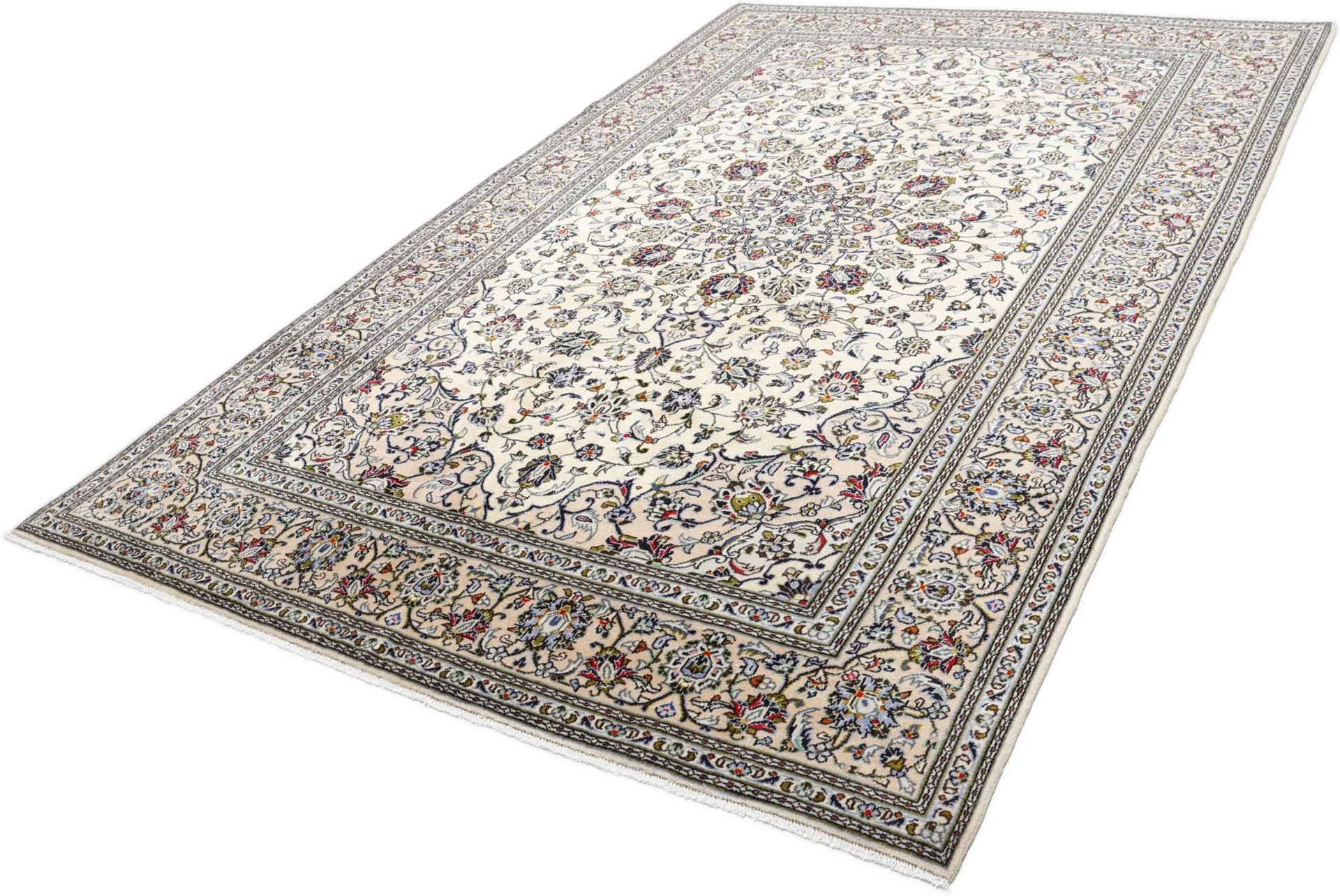 Hand-Knotted Kashan Persian Rug, 195 × 294 cm, Wool - Image 3