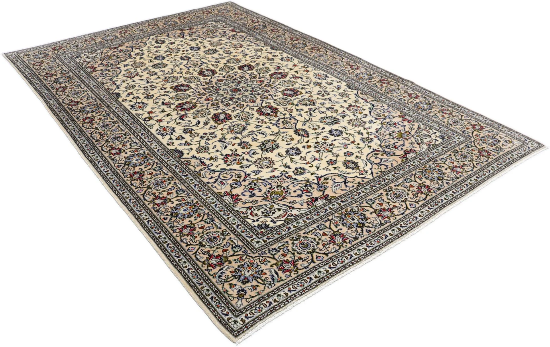Hand-Knotted Kashan Persian Rug, 195 × 294 cm, Wool - Image 4