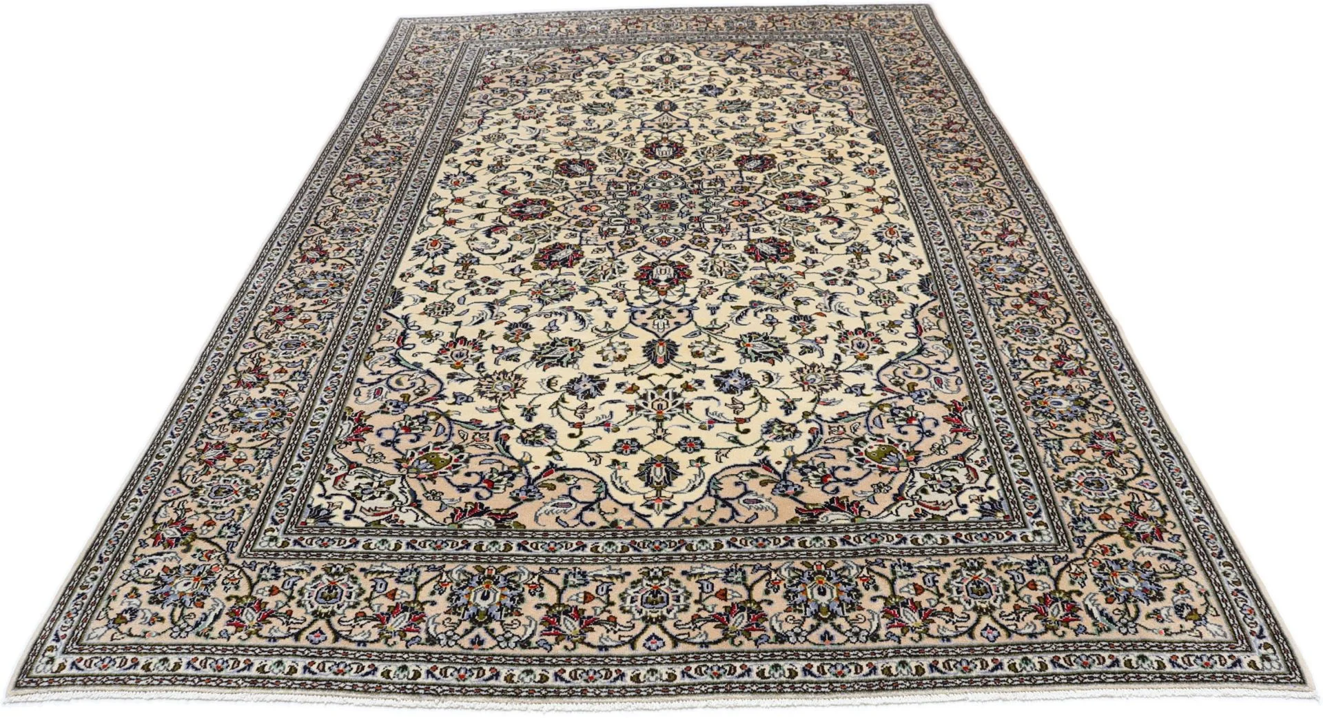 Hand-Knotted Kashan Persian Rug, 195 × 294 cm, Wool - Image 7