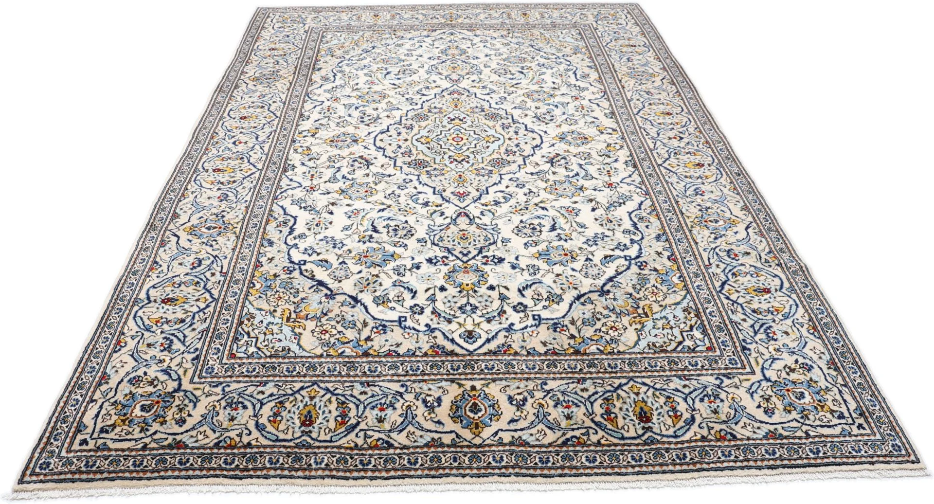 Alternative view of Hand-Knotted Kashan Persian Rug, 200 × 295 cm, Wool