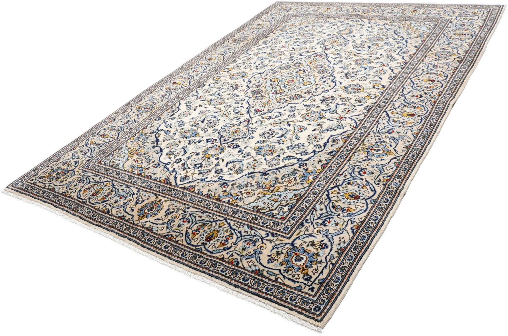 Hand-Knotted Kashan Persian Rug, 200 × 295 cm, Wool - Image 3