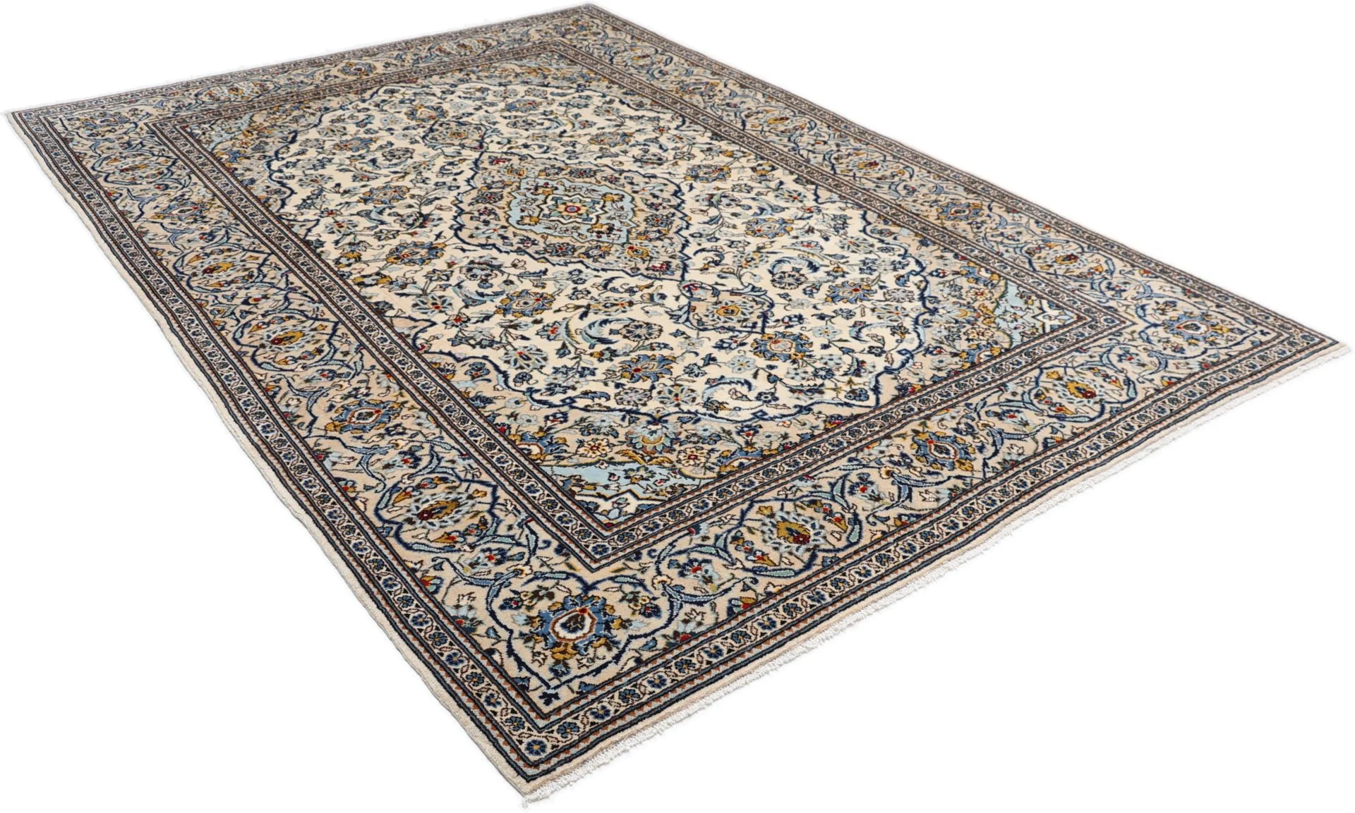 Hand-Knotted Kashan Persian Rug, 200 × 295 cm, Wool - Image 4