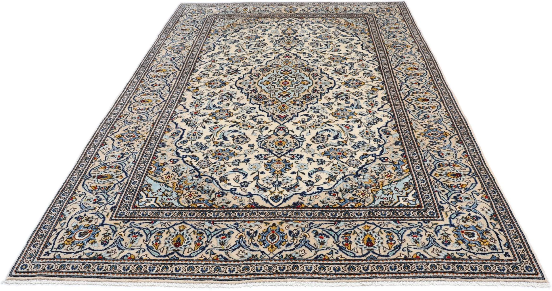Hand-Knotted Kashan Persian Rug, 200 × 295 cm, Wool - Image 7
