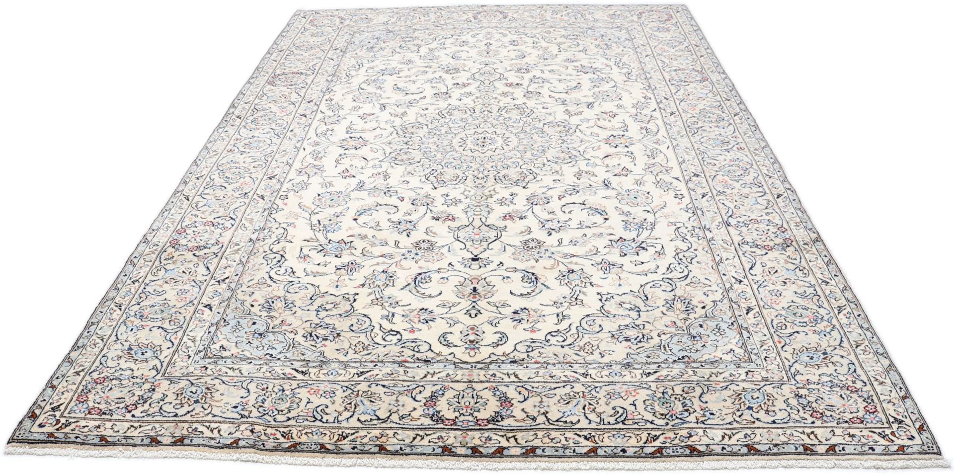 Alternative view of Hand-Knotted Kashan Persian Rug, 197 × 295 cm, Wool