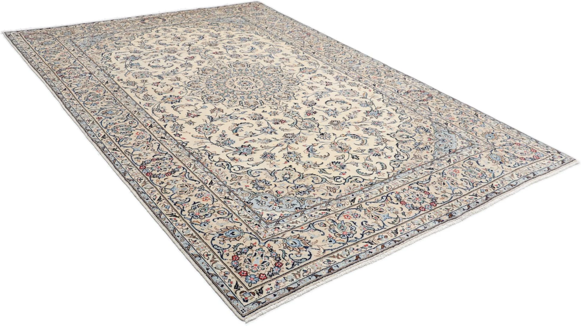 Hand-Knotted Kashan Persian Rug, 197 × 295 cm, Wool - Image 4