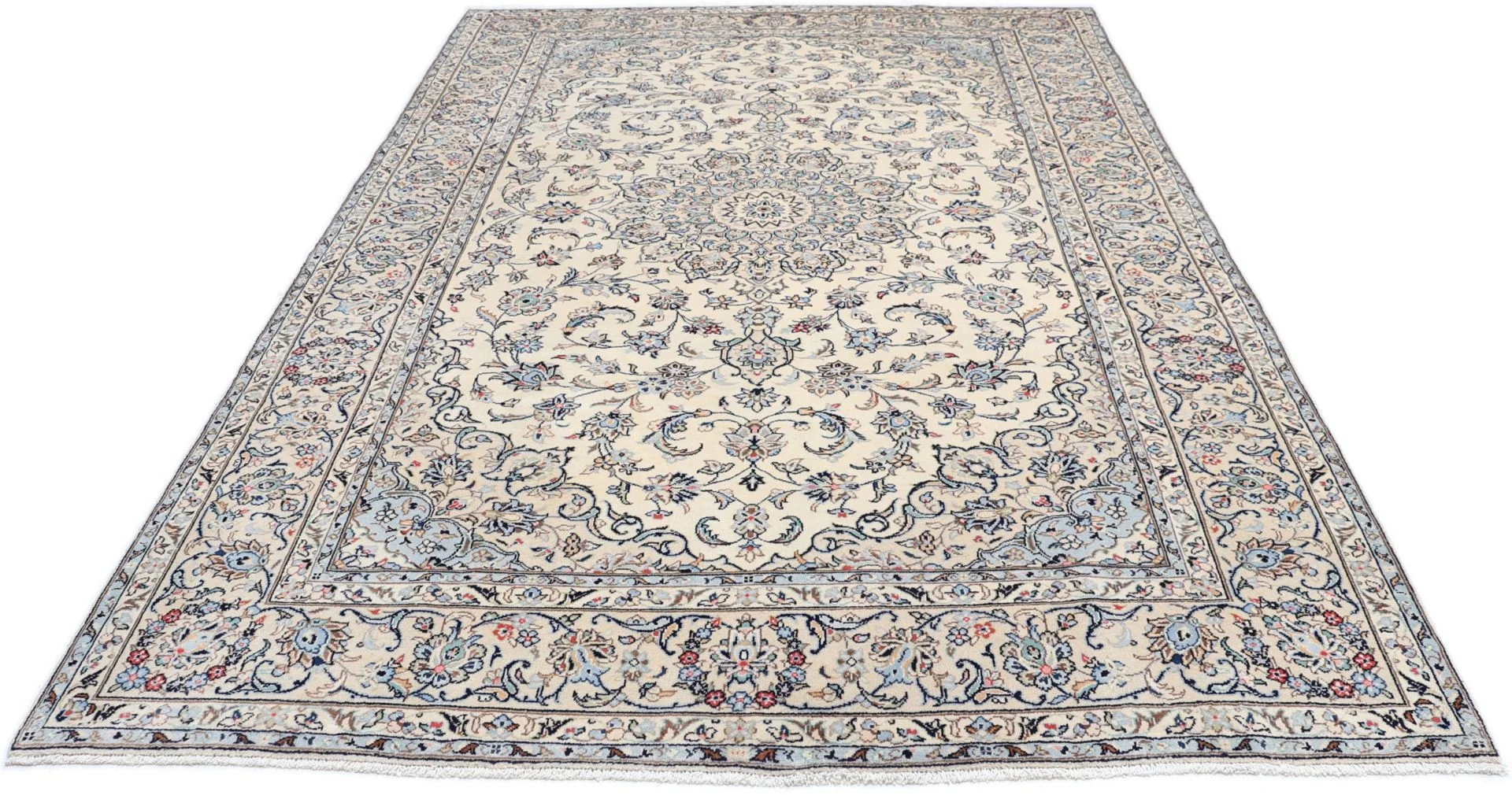 Hand-Knotted Kashan Persian Rug, 197 × 295 cm, Wool - Image 7