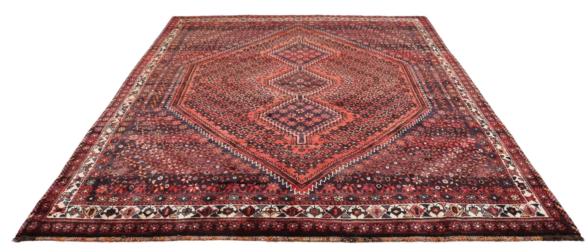 Alternative view of Wool Shiraz Persian Rug 210 × 276 cm, hand-knotted