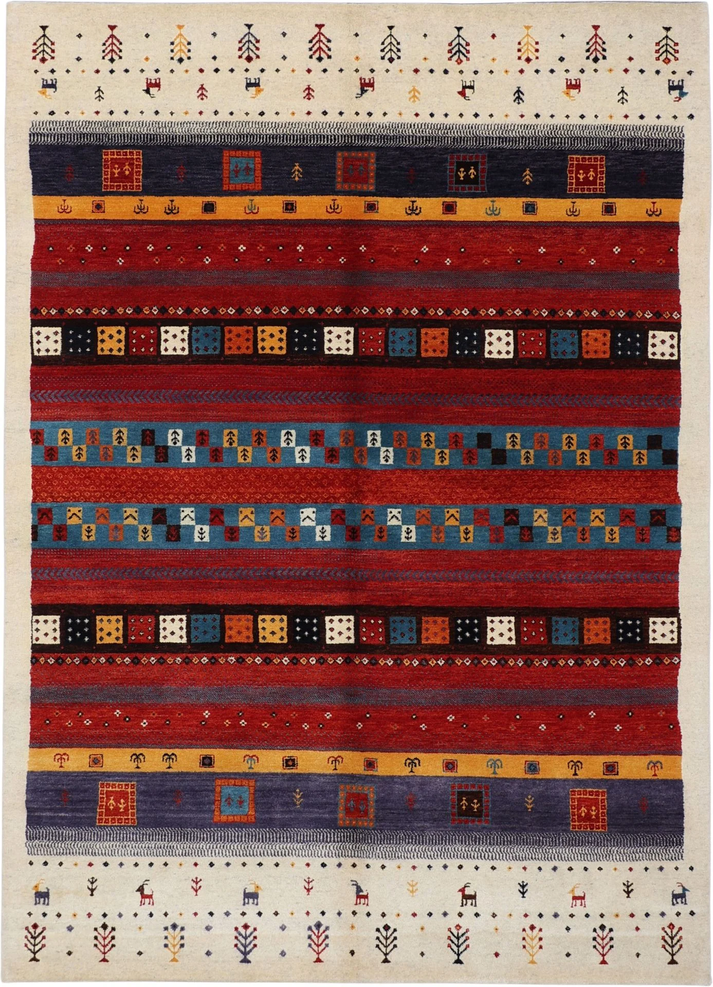 Wool Loribaft Indian Rug 173 × 239 cm, hand-knotted