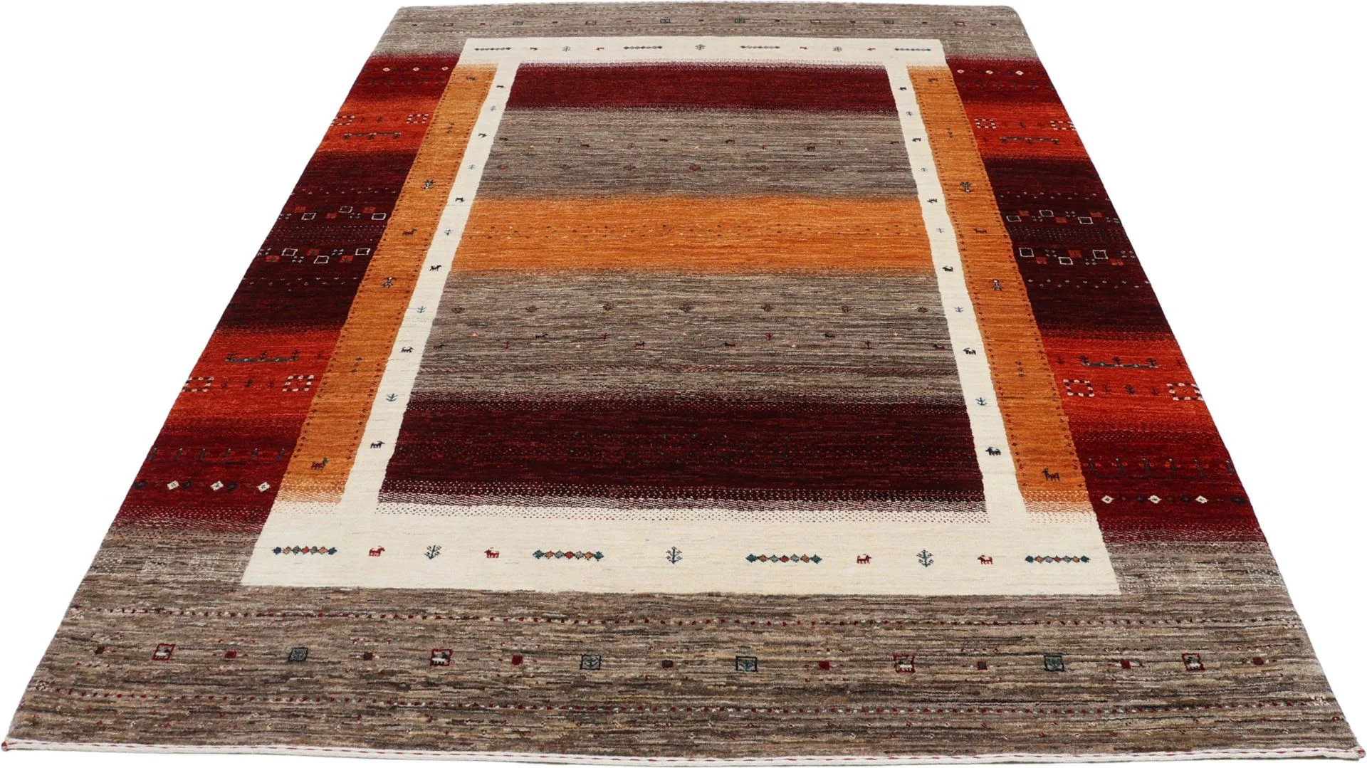 Alternative view of Wool Loribaft Indian Rug 182 × 248 cm, hand-knotted