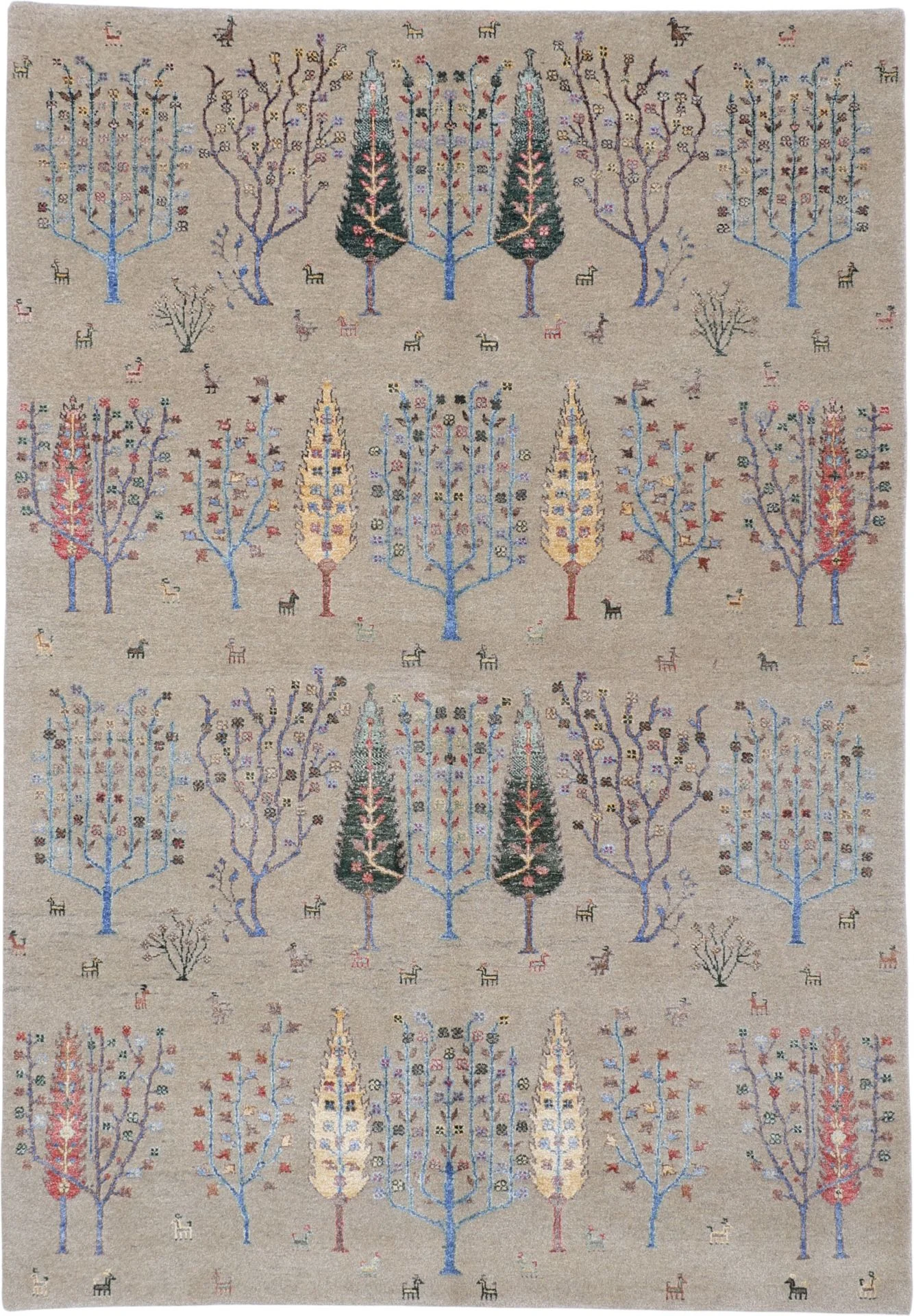 Hand-Knotted Loribaft Indian Rug, 171 × 244 cm, Wool