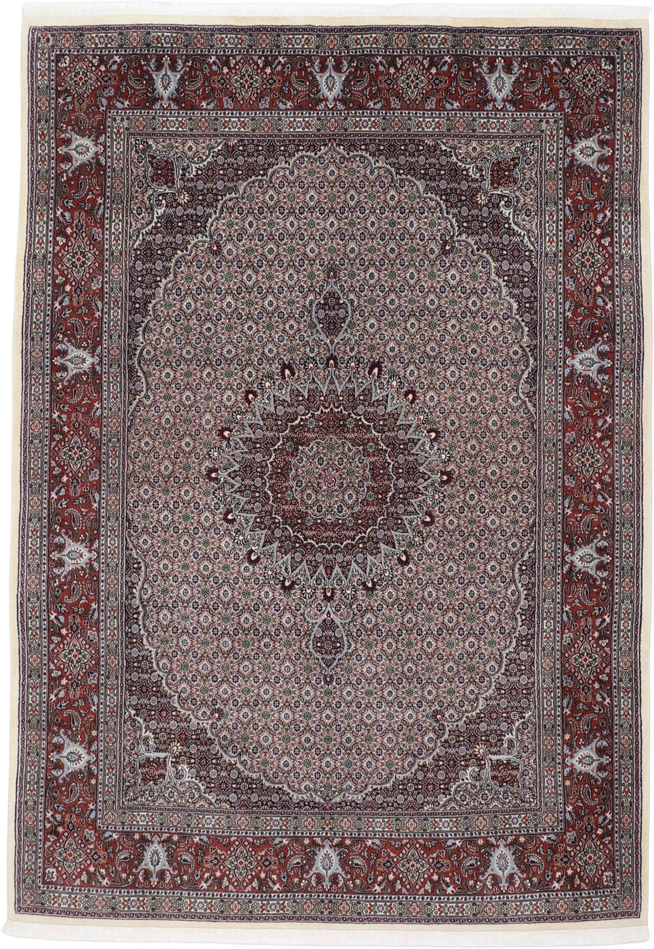 Wool Moud Persian Rug 195 × 280 cm, hand-knotted