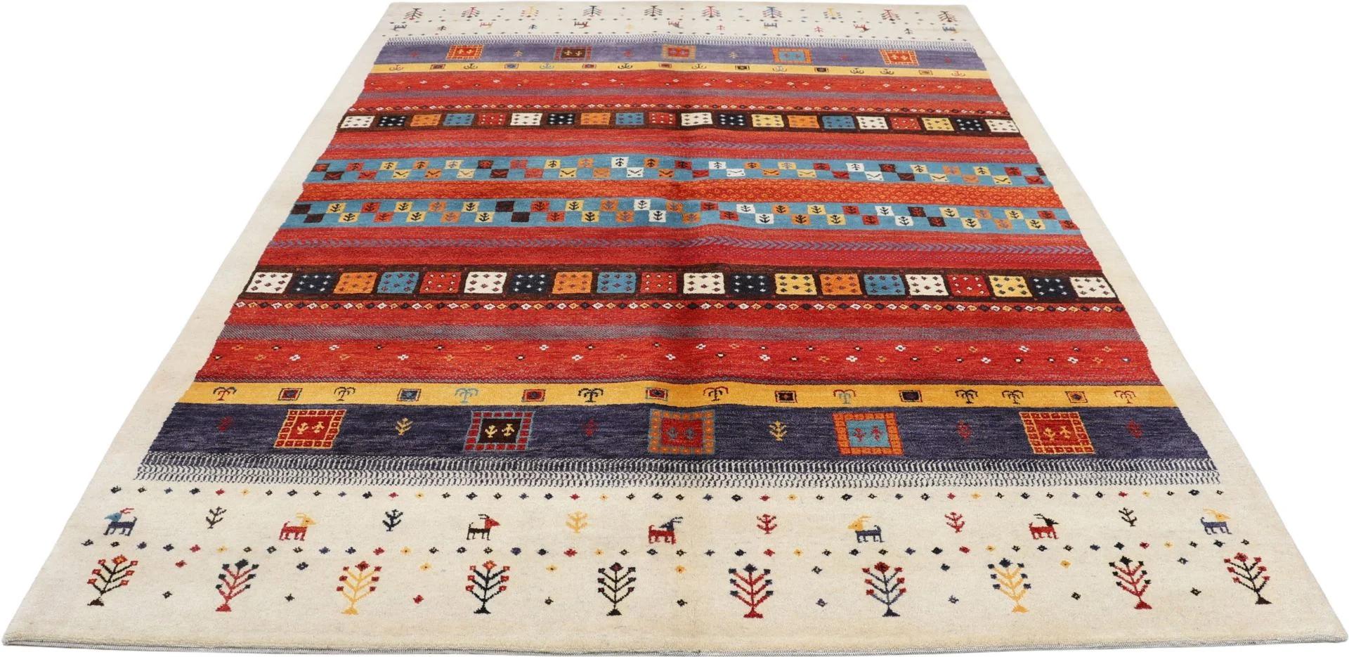 Alternative view of Wool Loribaft Indian Rug 173 × 239 cm, hand-knotted