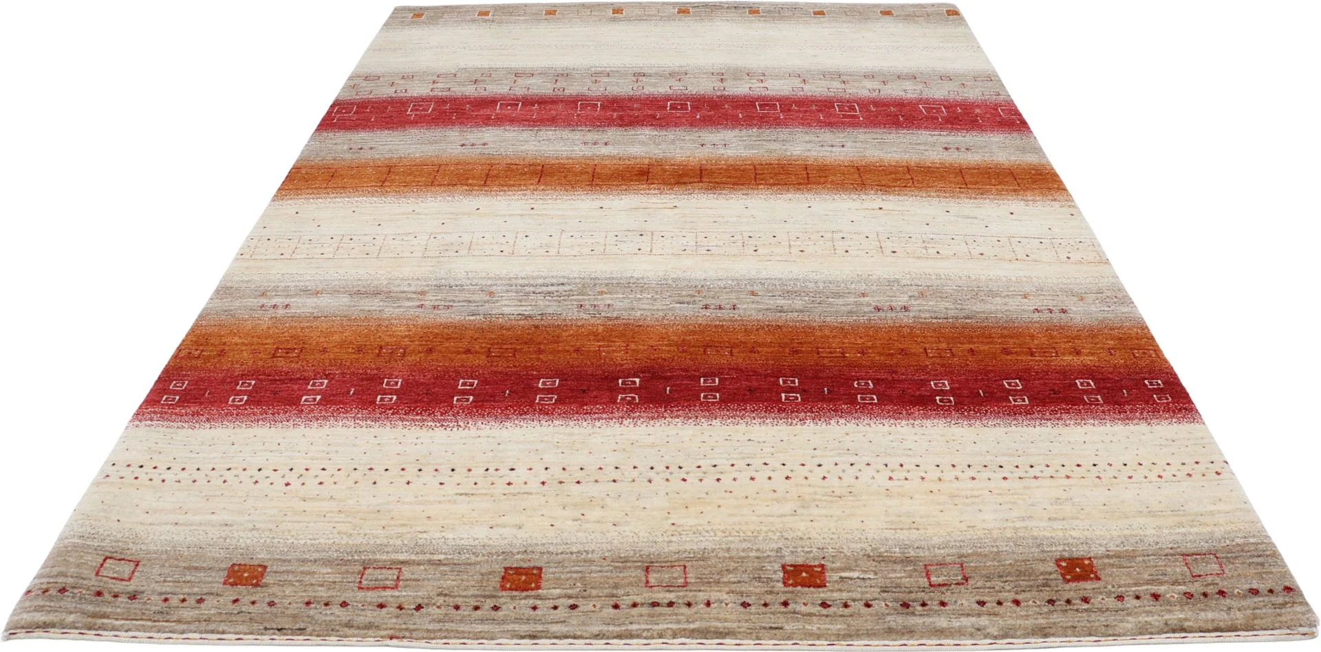 Alternative view of Loribaft Indian Rug 172 × 238 cm in Wool, hand-knotted