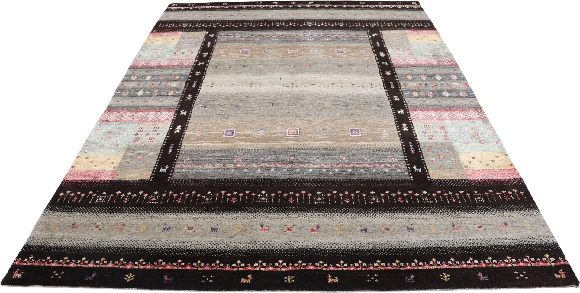 Alternative view of Loribaft Indian Rug 174 × 242 cm in Wool, hand-knotted