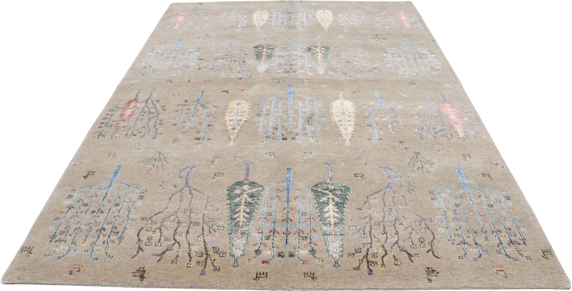 Alternative view of Hand-Knotted Loribaft Indian Rug, 171 × 244 cm, Wool