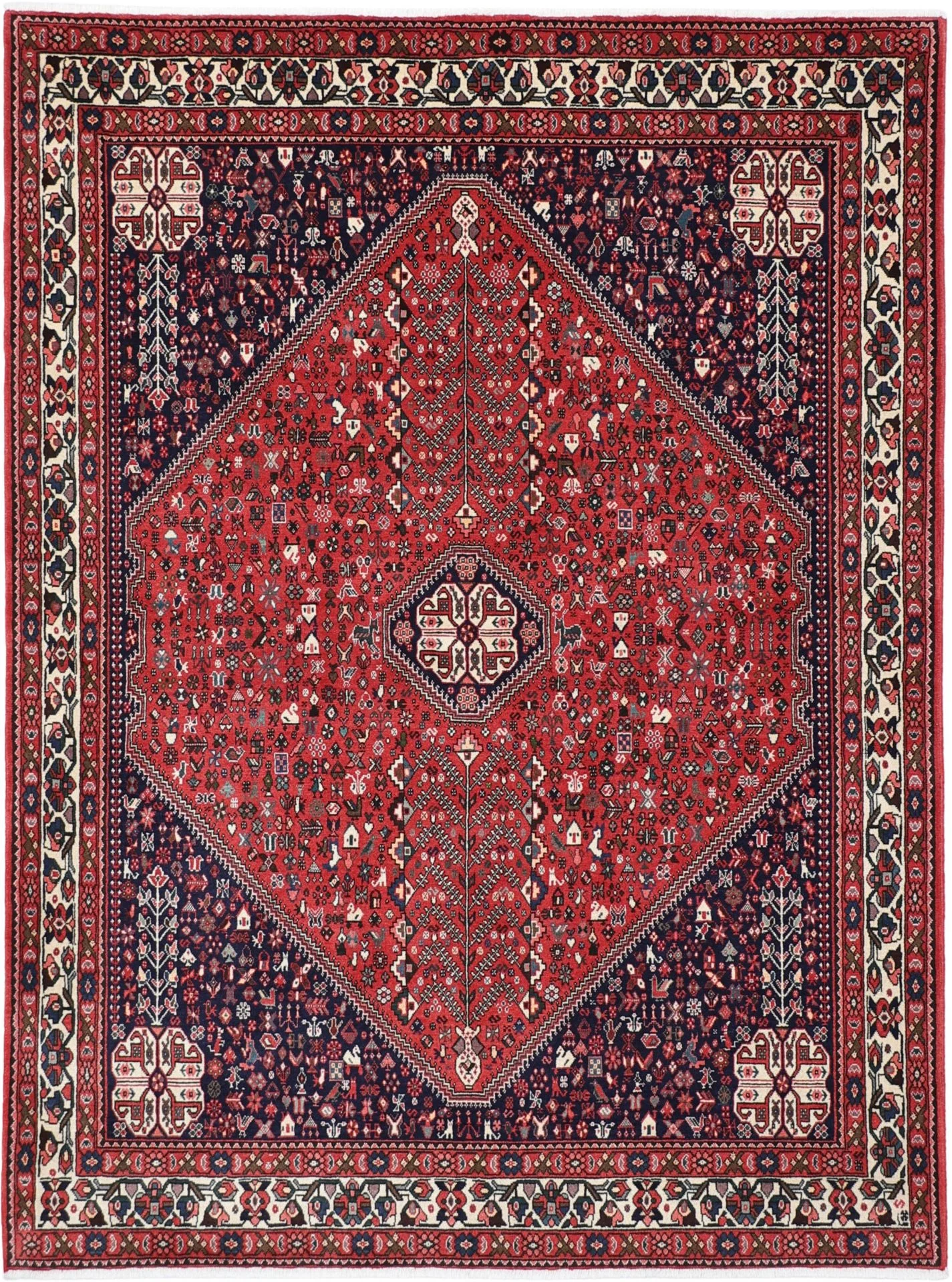 Wool Persian Rug 178 × 243 cm, hand-knotted