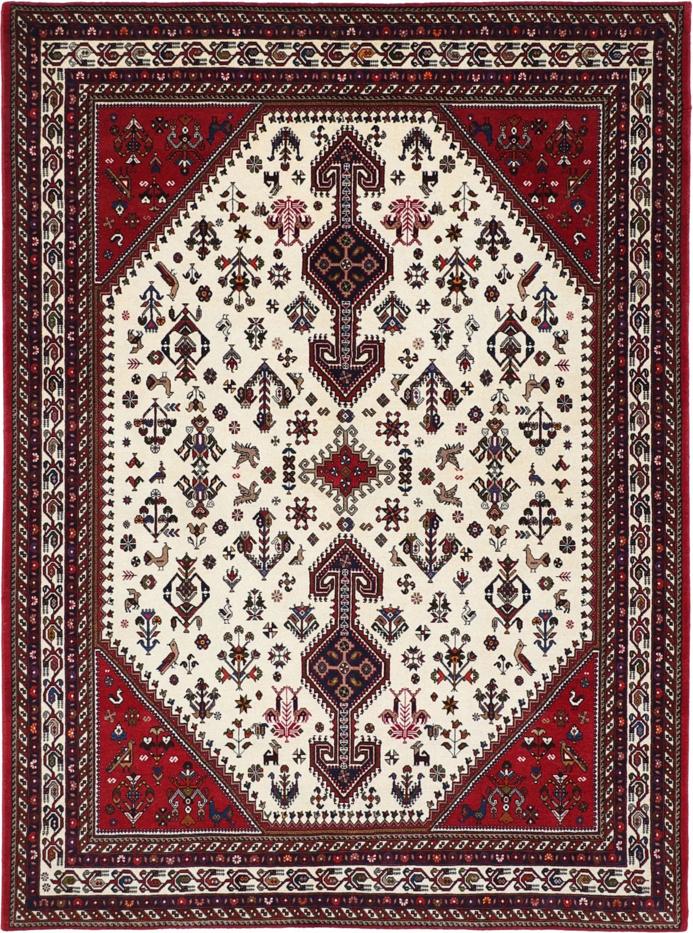 Persian Rug 177 × 238 cm in Wool, hand-knotted