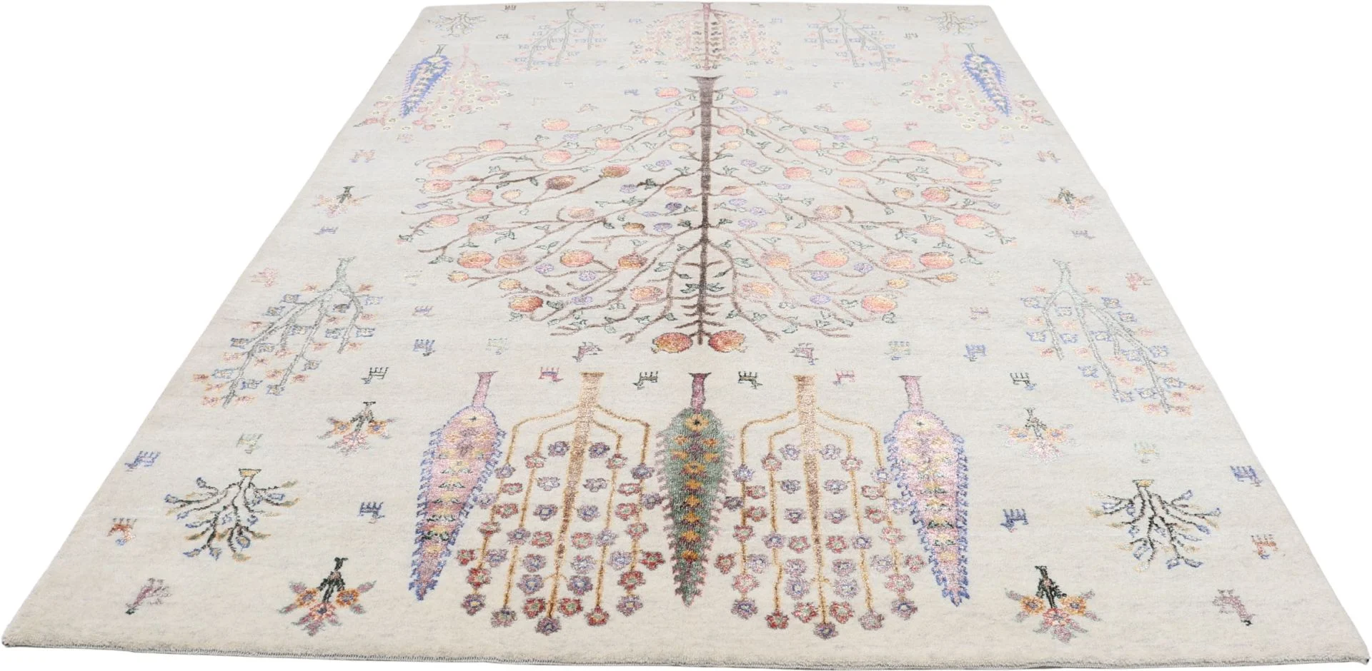 Alternative view of Hand-Knotted Loribaft Indian Rug, 171 × 245 cm, Wool
