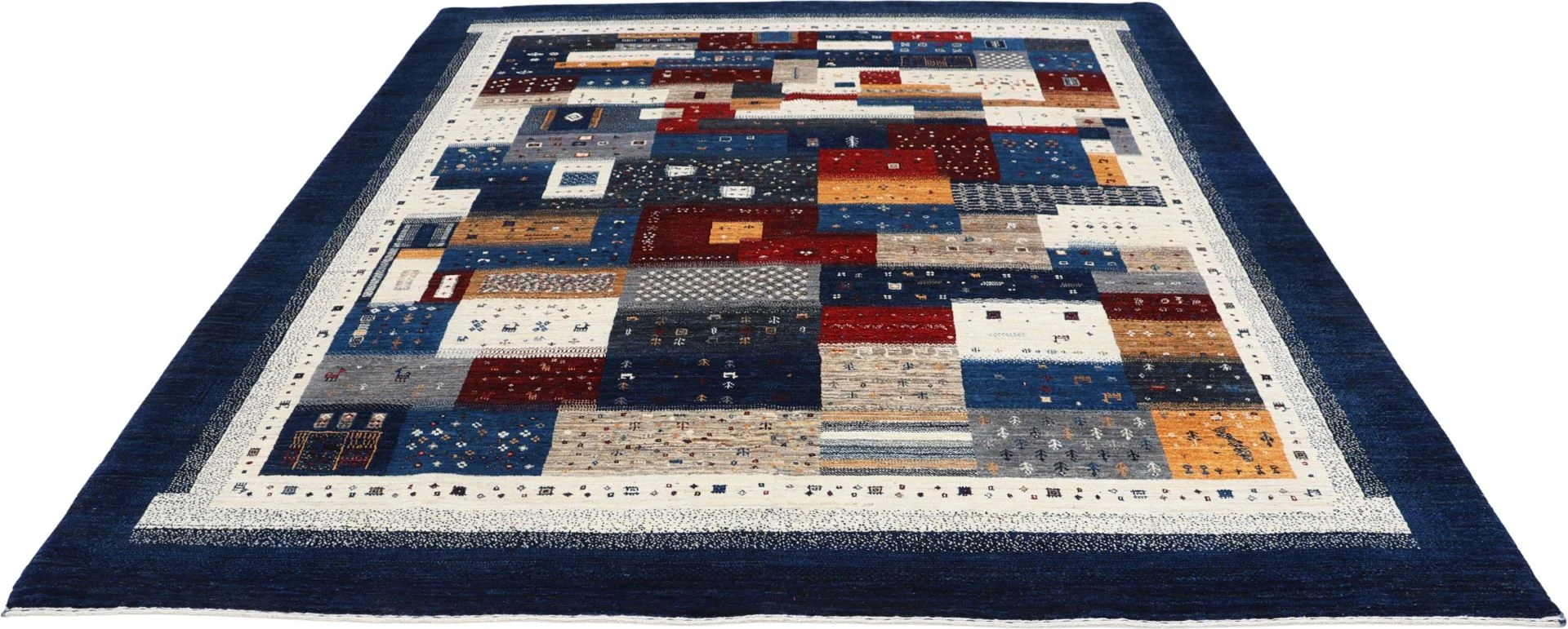 Alternative view of Hand-Knotted Loribaft Indian Rug, 209 × 253 cm, Wool