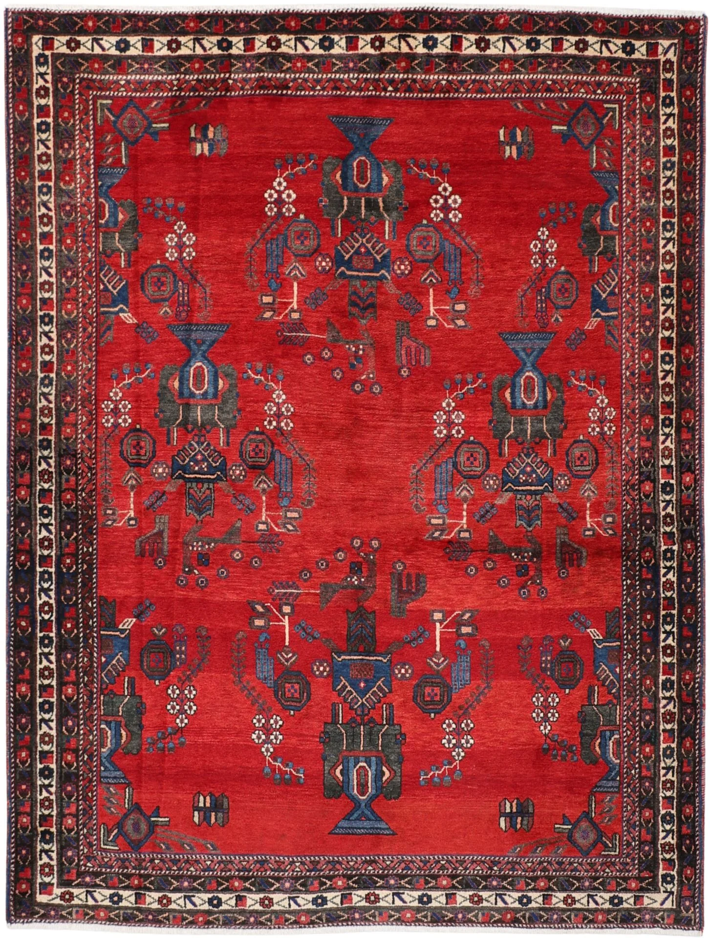 Persian Rug 182 × 238 cm in Wool, hand-knotted