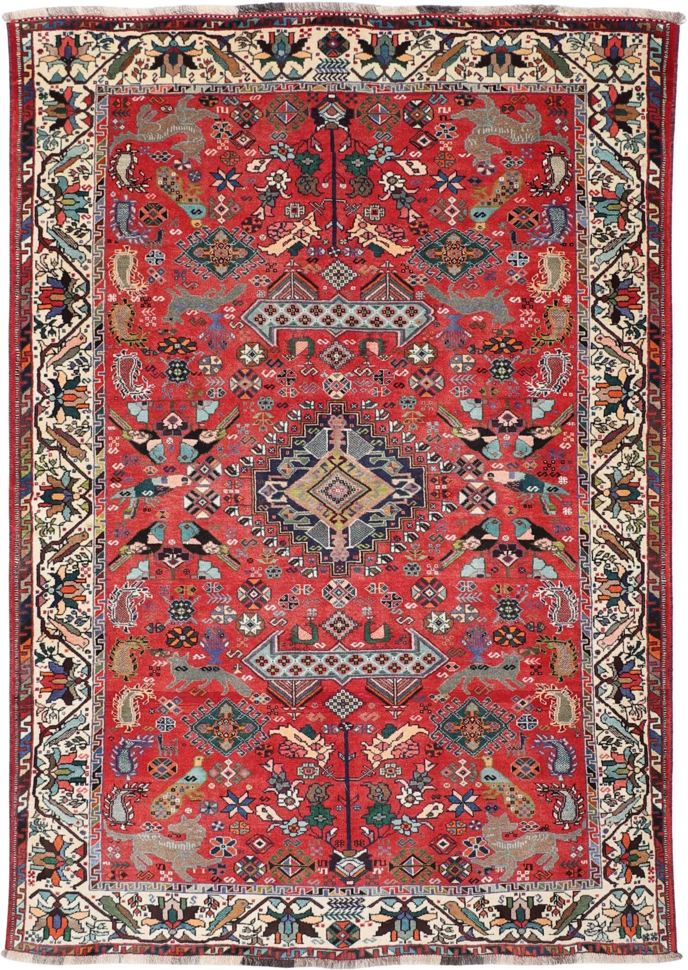 Wool Shiraz Persian Rug 178 × 255 cm, hand-knotted