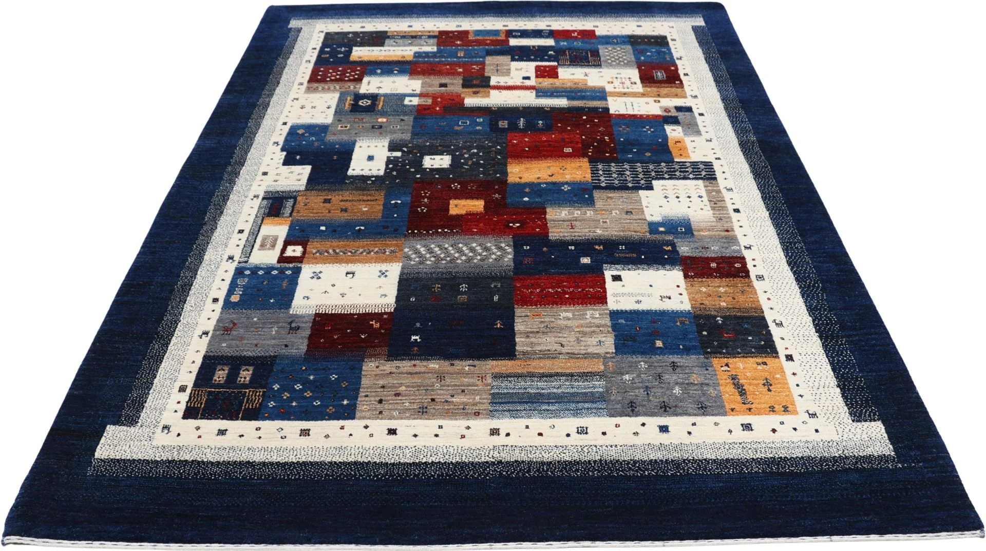 Alternative view of Hand-Knotted Loribaft Indian Rug, 178 × 250 cm, Wool