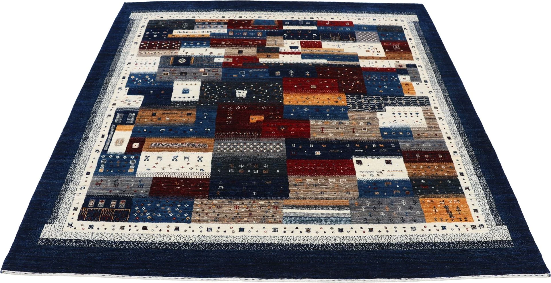 Alternative view of Loribaft Indian Rug 206 × 209 cm in Wool, hand-knotted