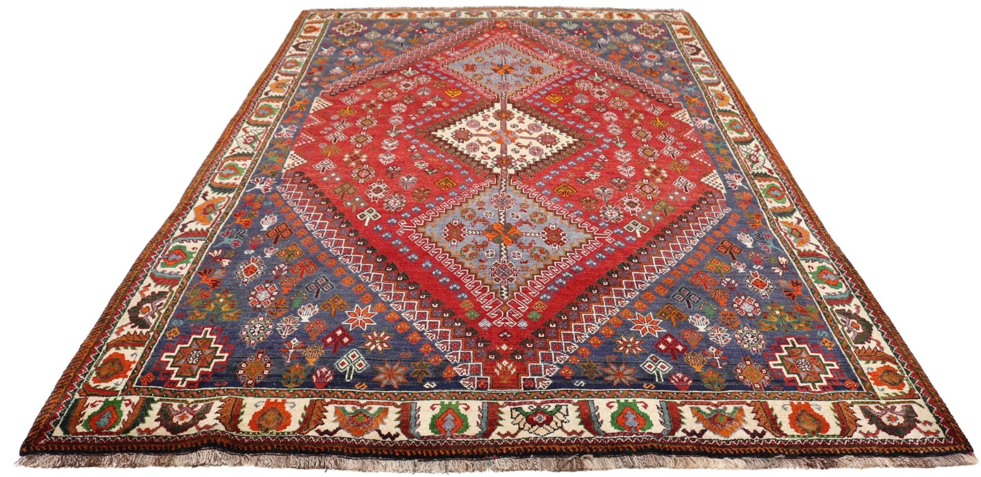 Alternative view of Hand-Knotted Qashqai Persian Rug, 180 × 270 cm, Wool