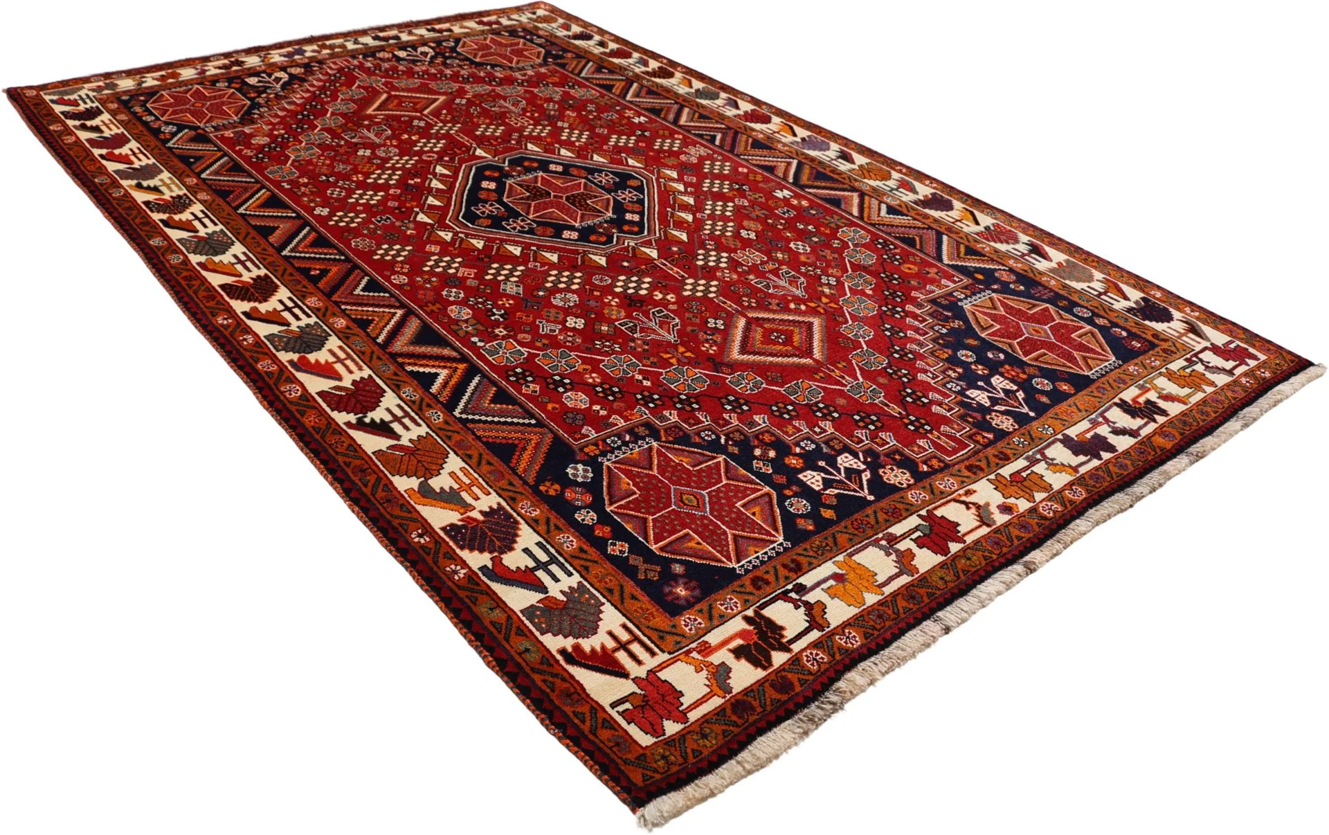 Shiraz Persian Rug 175 × 275 cm in Wool, hand-knotted - Image 4