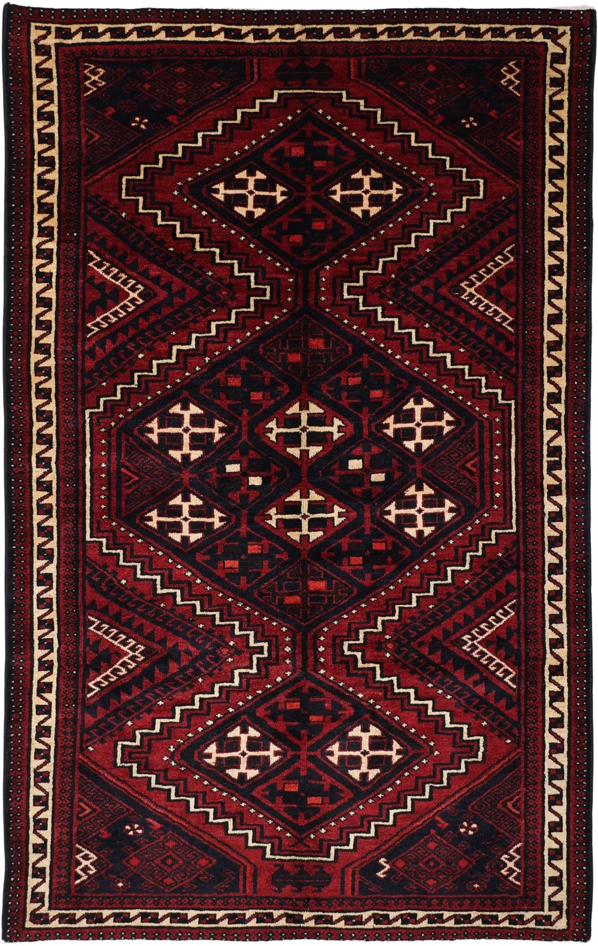 Hand-Knotted Shiraz Persian Rug, 183 × 290 cm, Wool