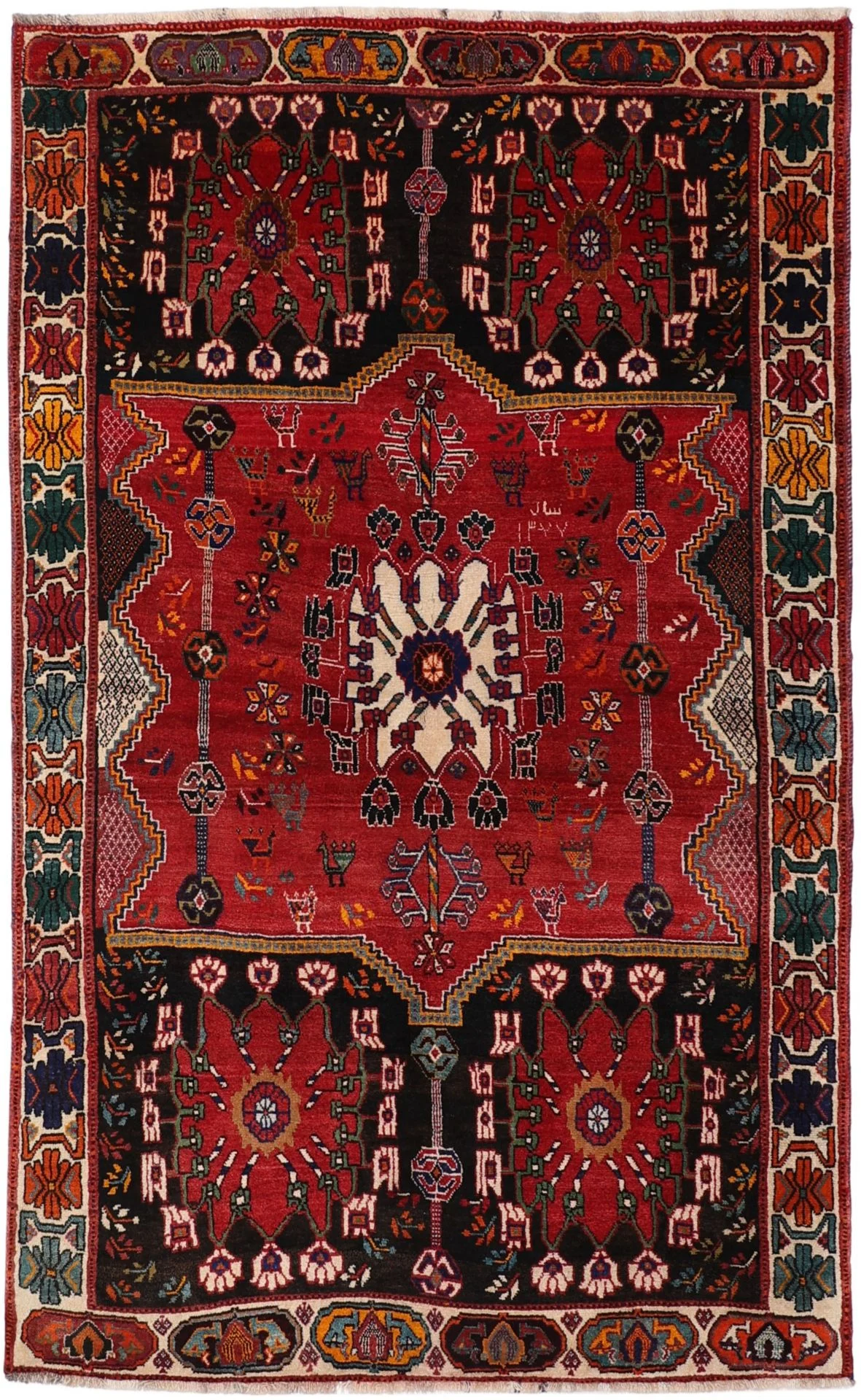 Wool Shiraz Persian Rug 160 × 260 cm, hand-knotted