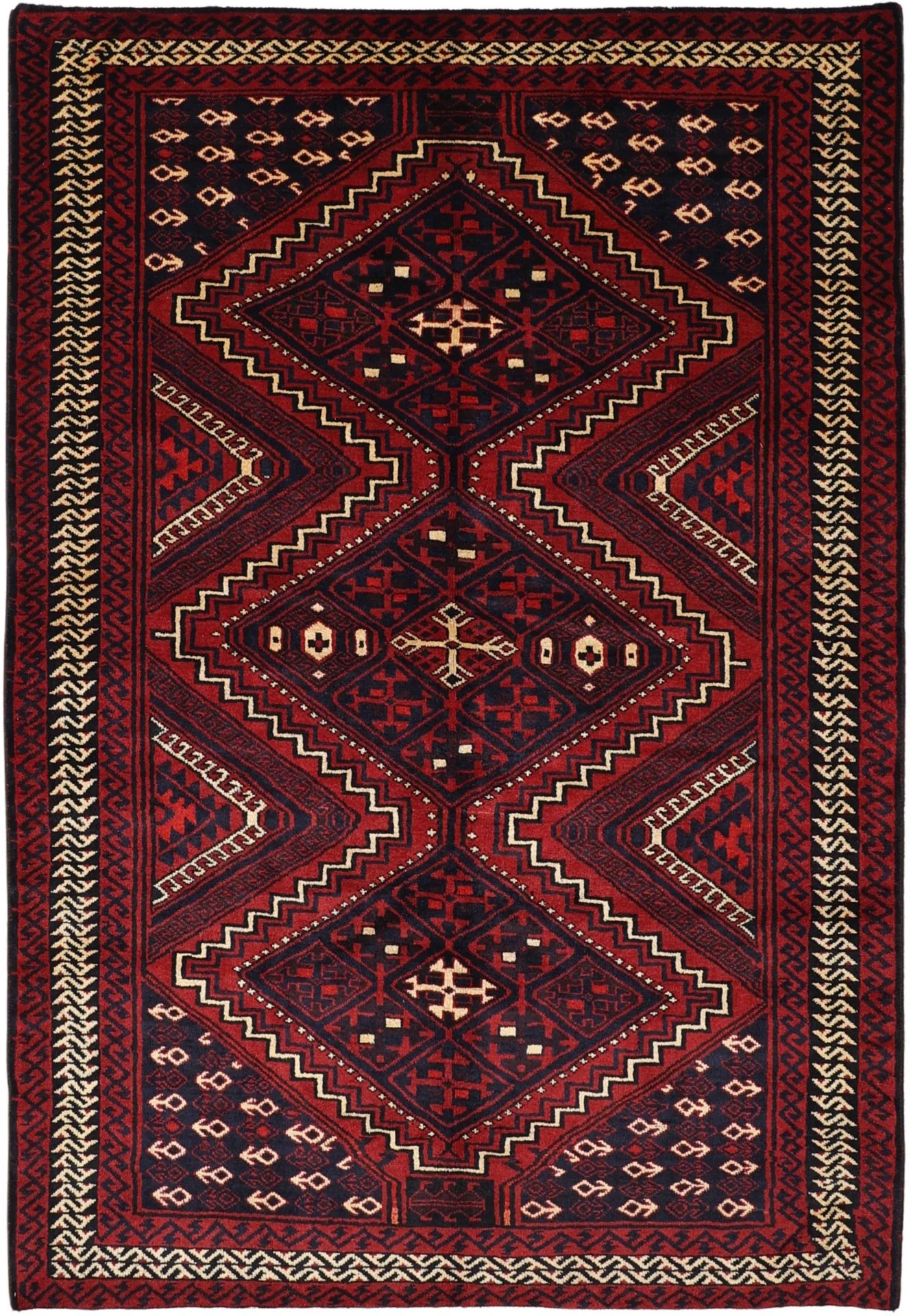 Hand-Knotted Shiraz Persian Rug, 177 × 260 cm, Wool