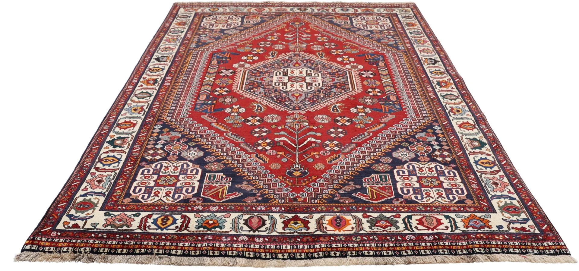 Alternative view of Hand-Knotted Qashqai Persian Rug, 167 × 264 cm, Wool
