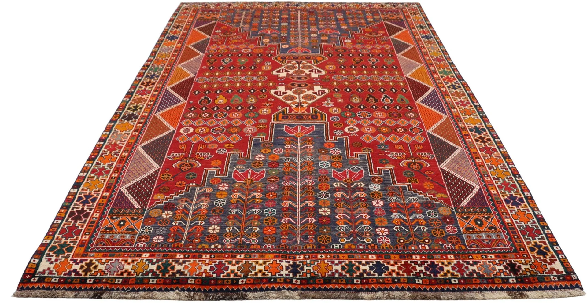 Alternative view of Hand-Knotted Shiraz Persian Rug, 162 × 270 cm, Wool