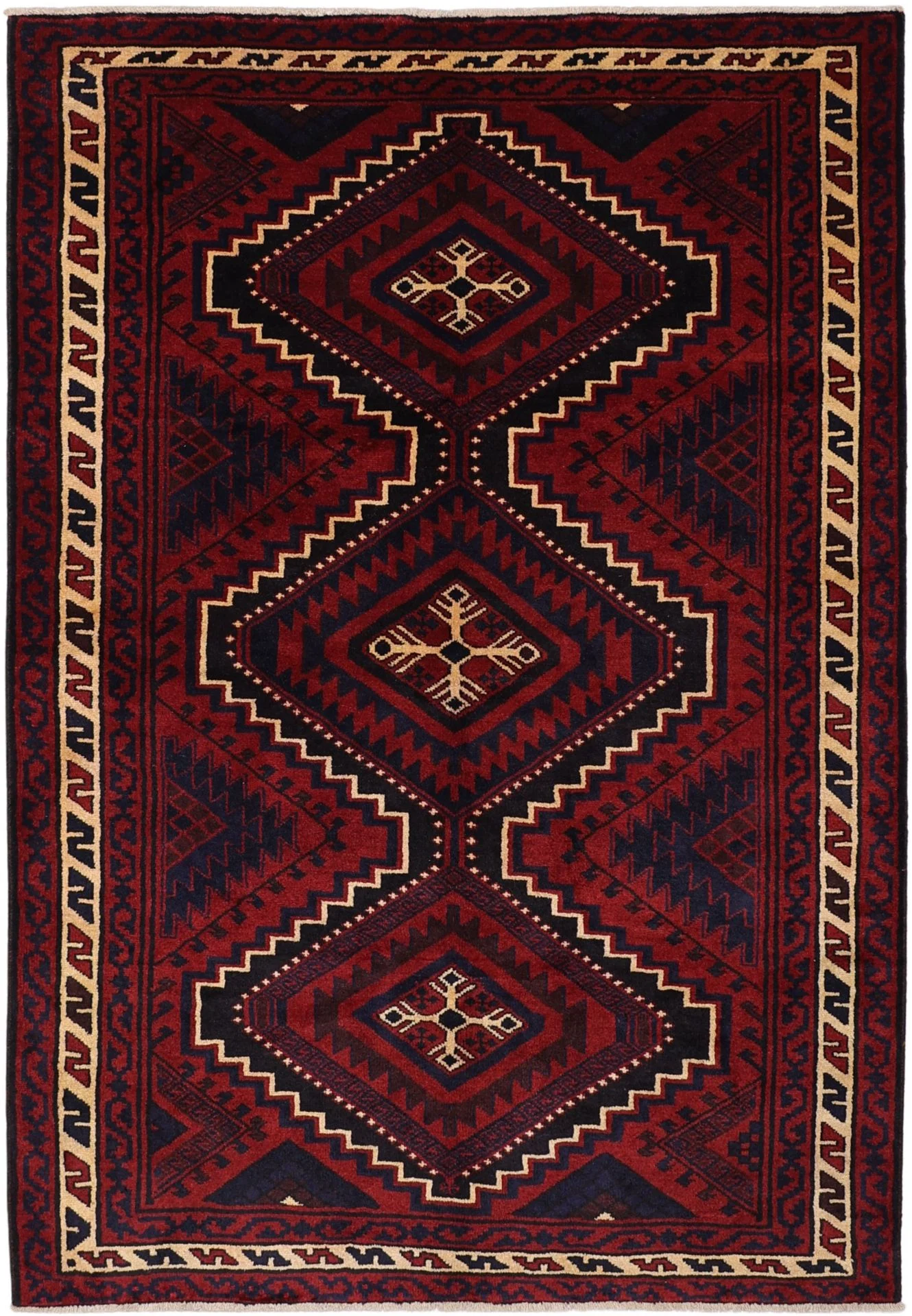 Wool Shiraz Persian Rug 185 × 265 cm, hand-knotted