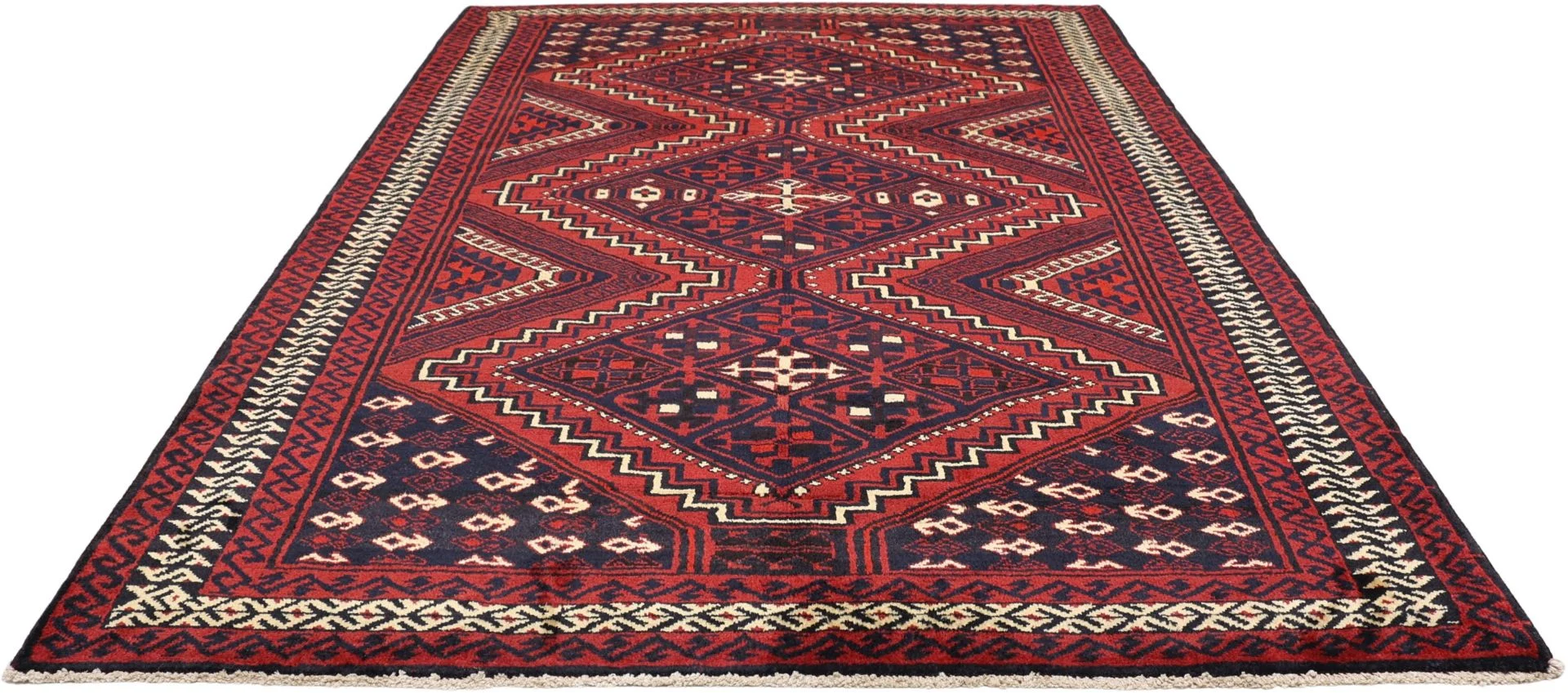Alternative view of Hand-Knotted Shiraz Persian Rug, 177 × 260 cm, Wool