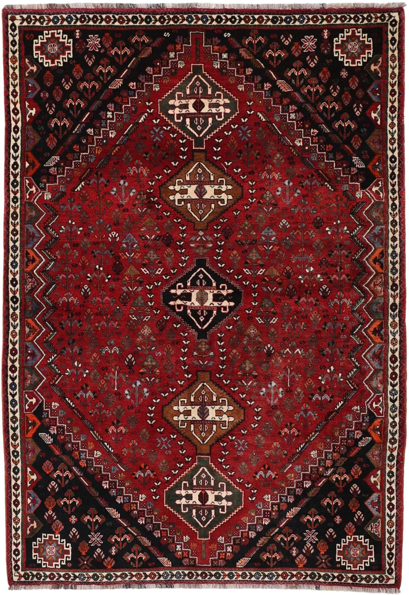 Wool Shiraz Persian Rug 175 × 250 cm, hand-knotted