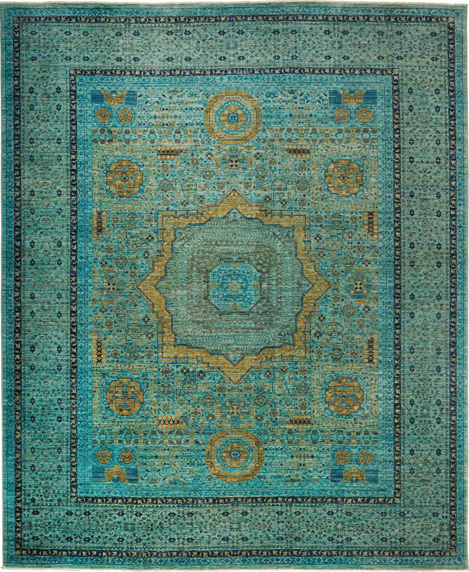 Mamluk Pakistani Rug 253 × 305 cm in Wool, hand-knotted