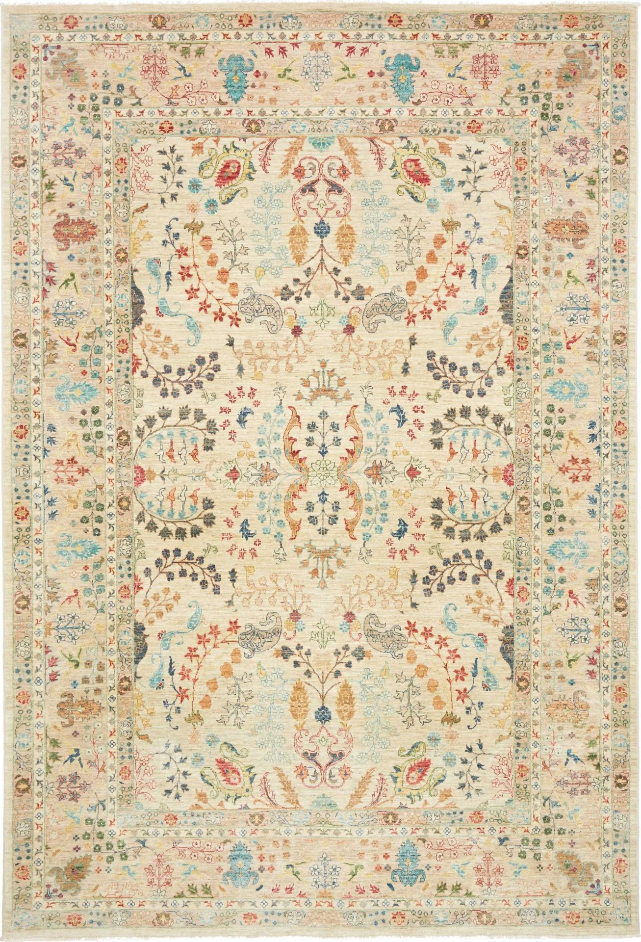 Hand-Knotted Samarkand Pakistani Rug, 205 × 304 cm, Wool