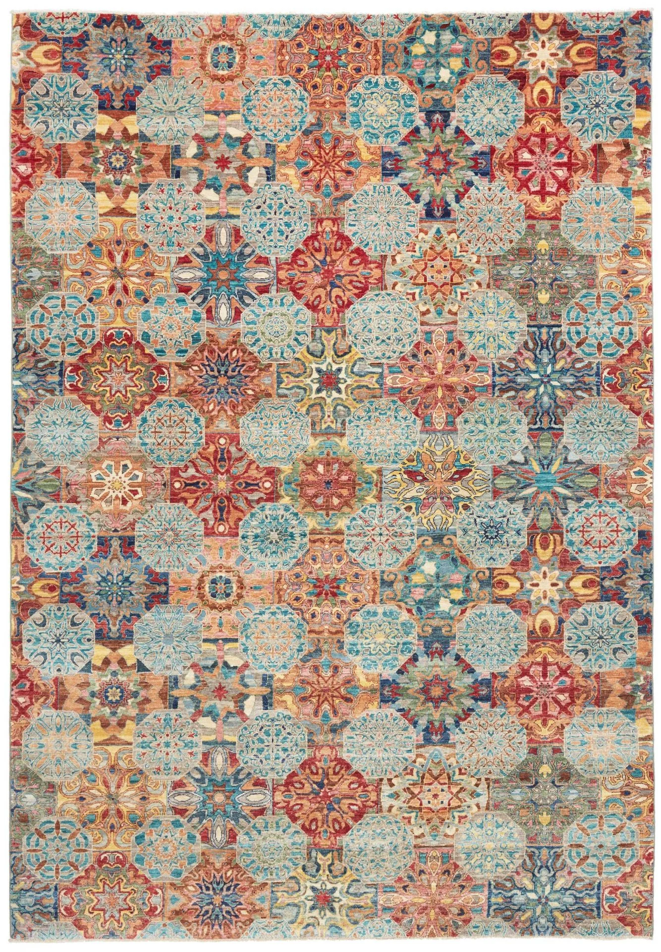 Hand-Knotted Samarkand Pakistani Rug, 205 × 293 cm, Wool